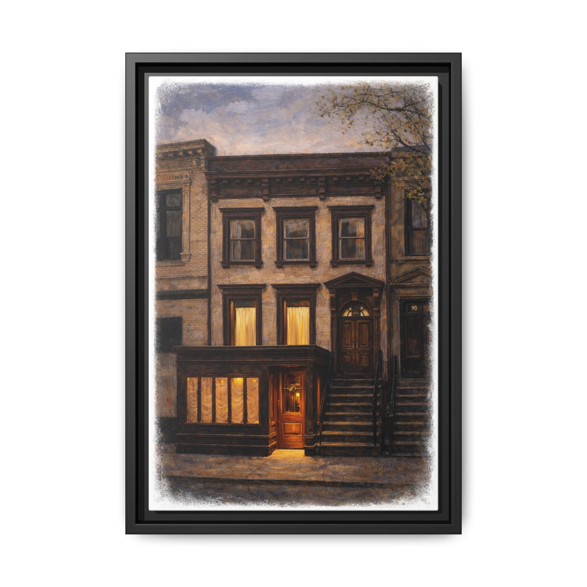 Chez Fifi — Restaurant Print | Matte Canvas + Wooden Frame