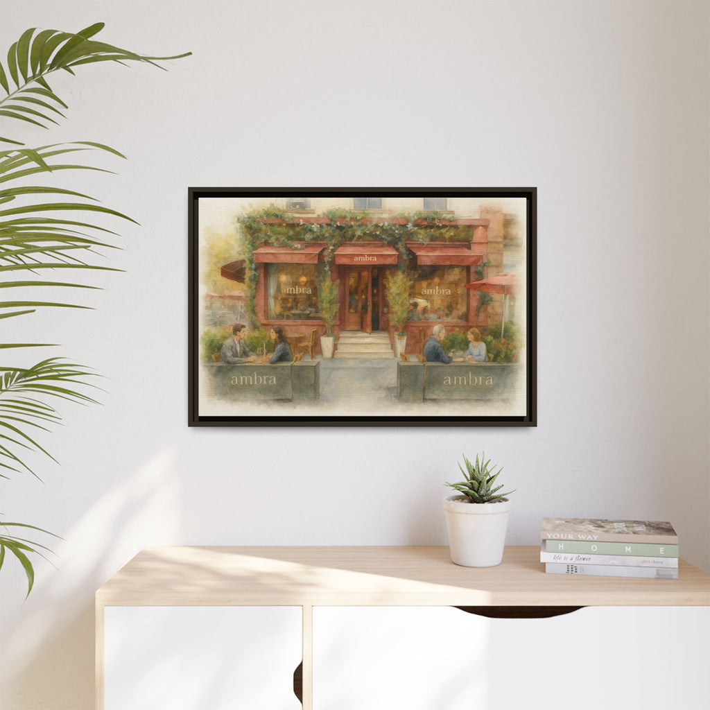 Ambra  — Restaurant Print | Matte Canvas + Wooden Frame