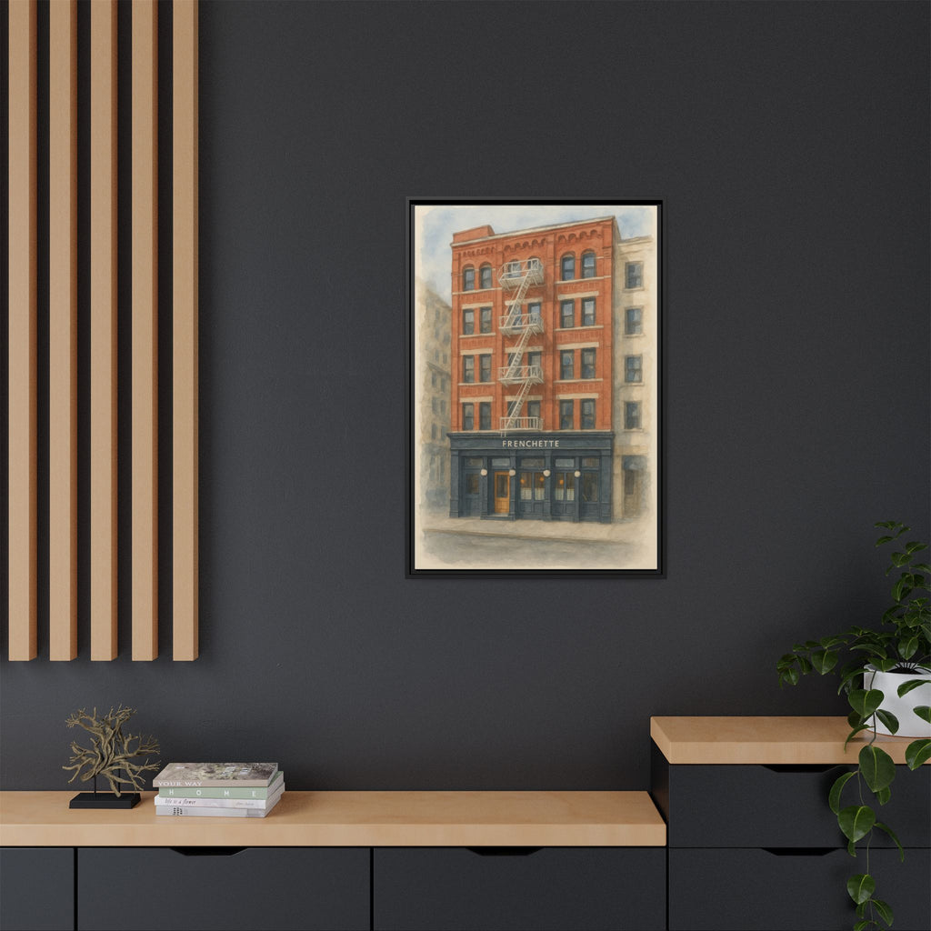 Frenchette Restaurant — Restaurant Print | Matte Canvas + Wooden Frame