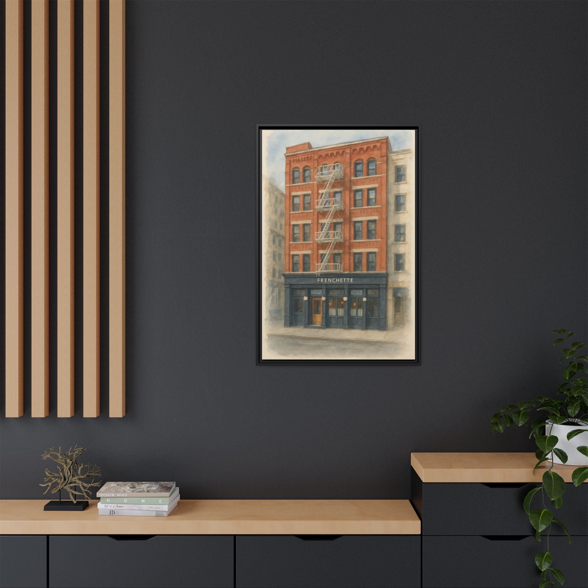 Frenchette Restaurant — Restaurant Print | Matte Canvas + Wooden Frame
