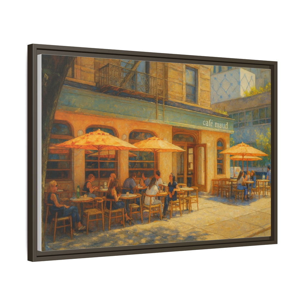 Café Maud — Restaurant Print | Matte Canvas + Wooden Frame
