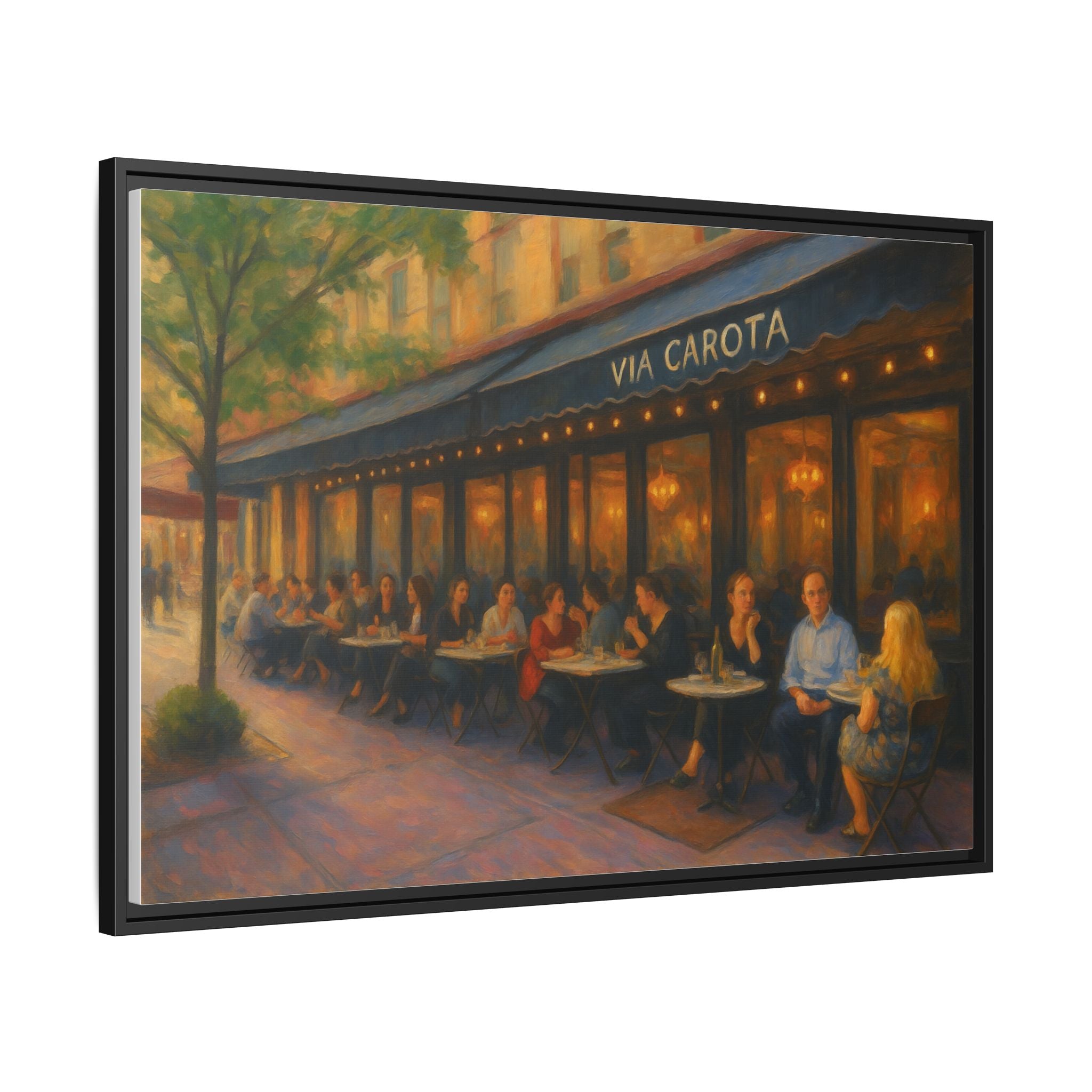 Via Carota — Restaurant Print | Matte Canvas + Wooden Frame