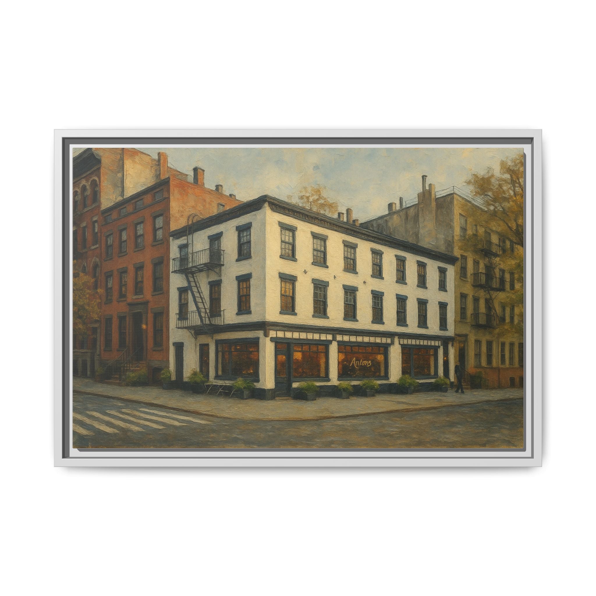 Anton's — Restaurant Print | Matte Canvas + Wooden Frame