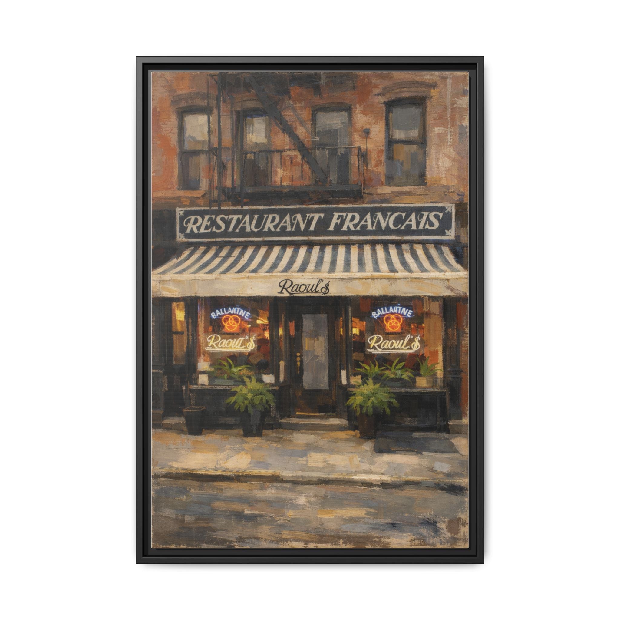 Raoul's Restaurant — Restaurant Print | Matte Canvas + Wooden Frame