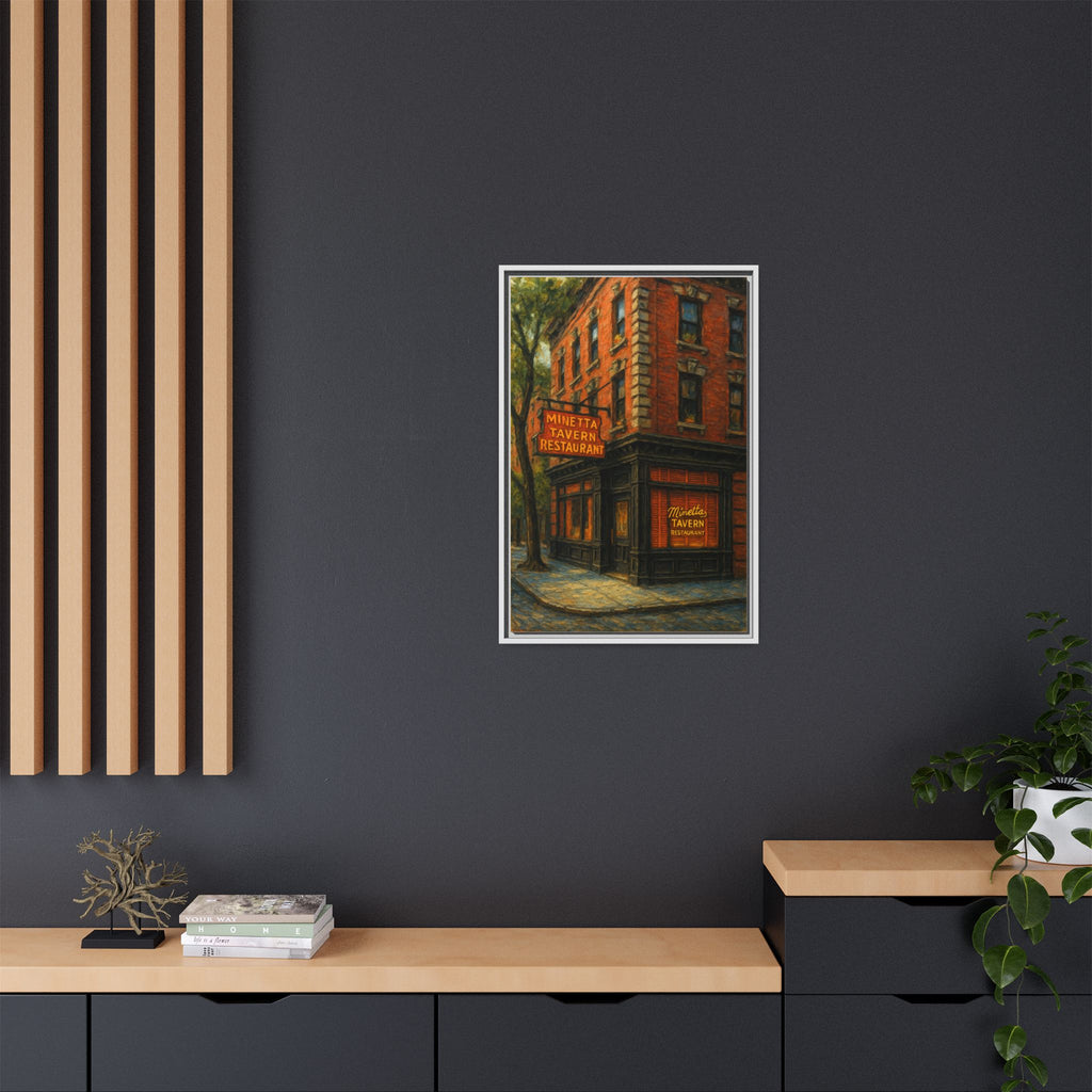 Minetta Tavern — Restaurant Print | Matte Canvas + Wooden Frame