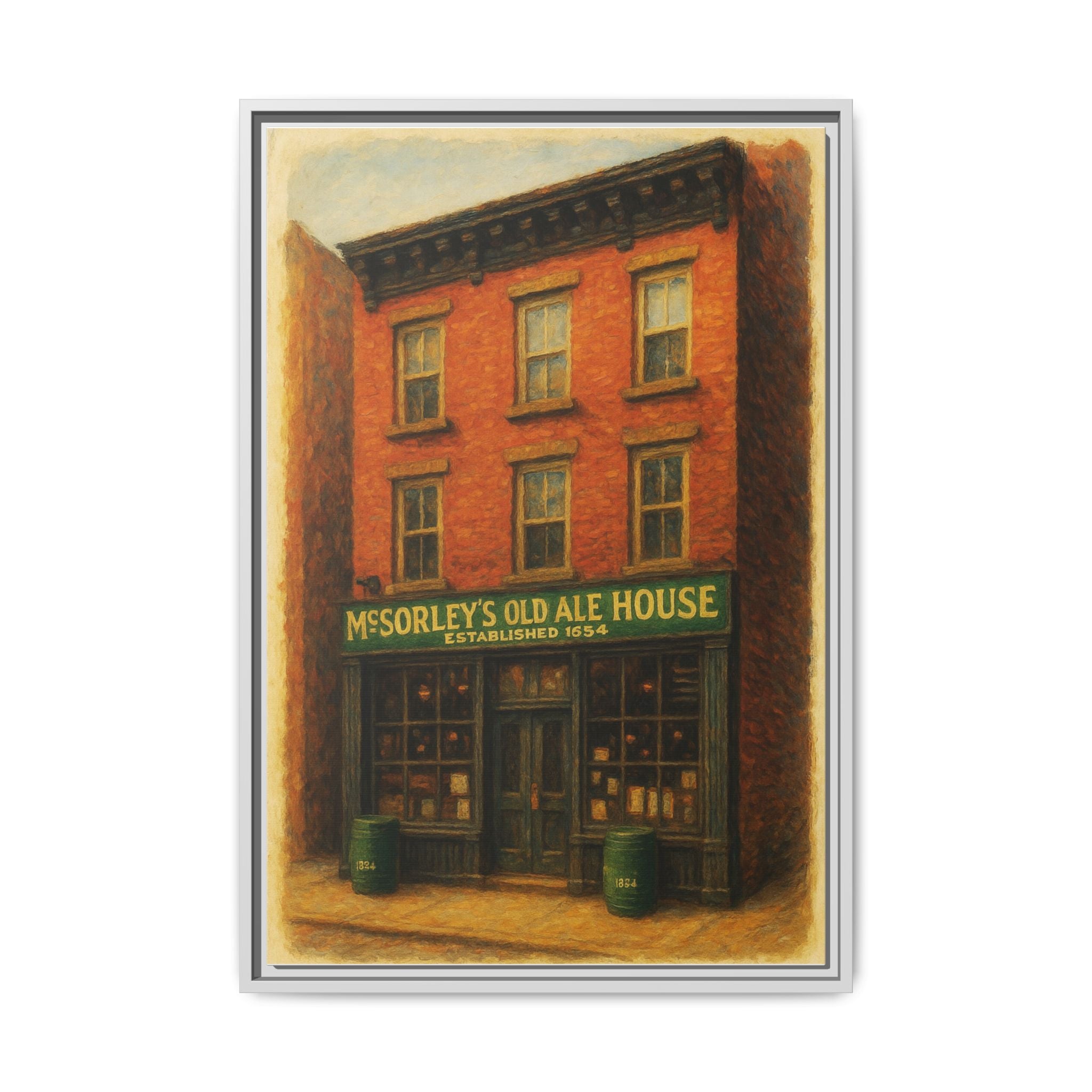 McSorley's Old Ale House — Restaurant Print | Matte Canvas + Wooden Frame