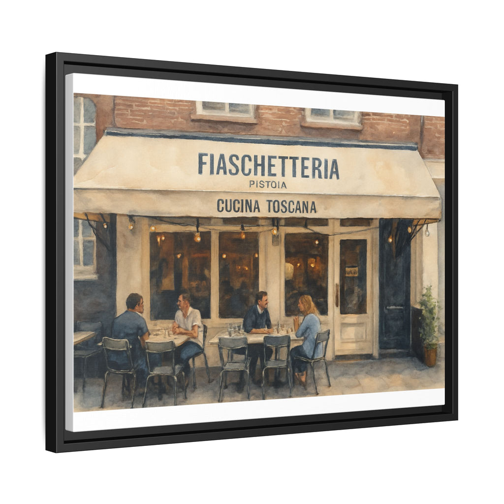 Fiaschetteria Pistoia — Restaurant Print | Matte Canvas + Wooden Frame