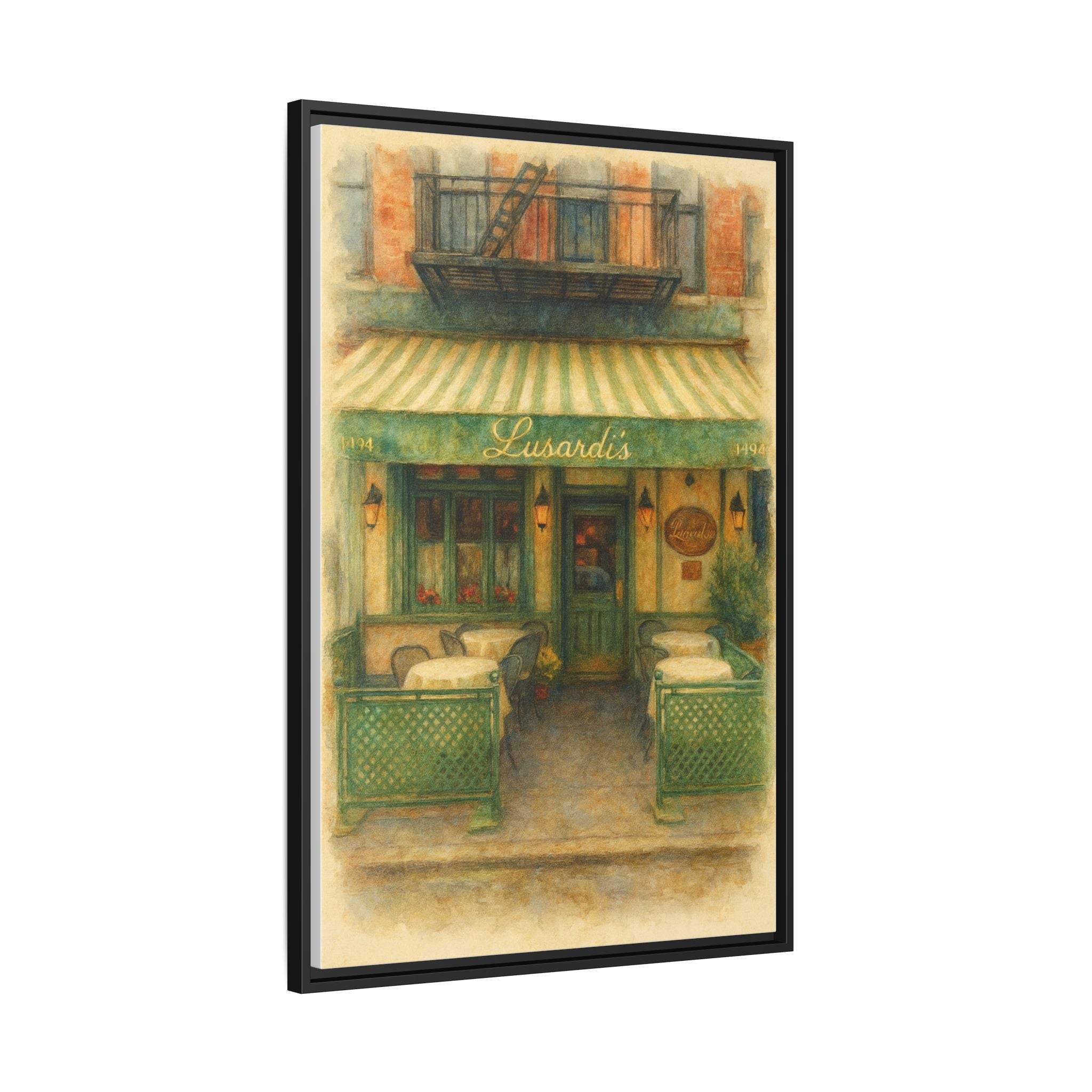 Lusardi's — Restaurant Print | Matte Canvas + Wooden Frame