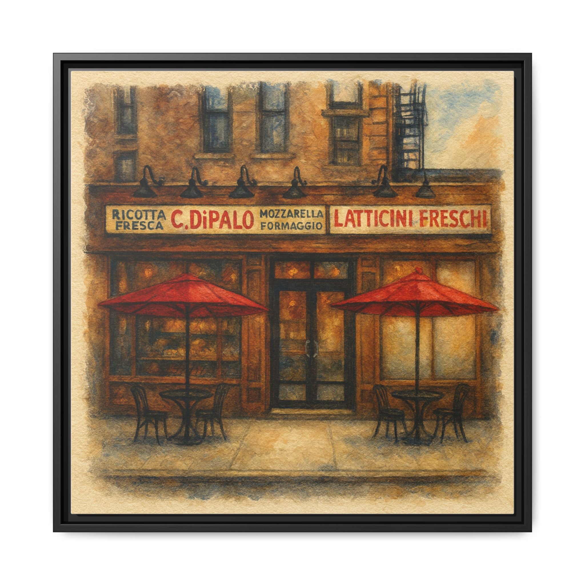 C Di Palo — Restaurant Print | Matte Canvas + Wooden Frame