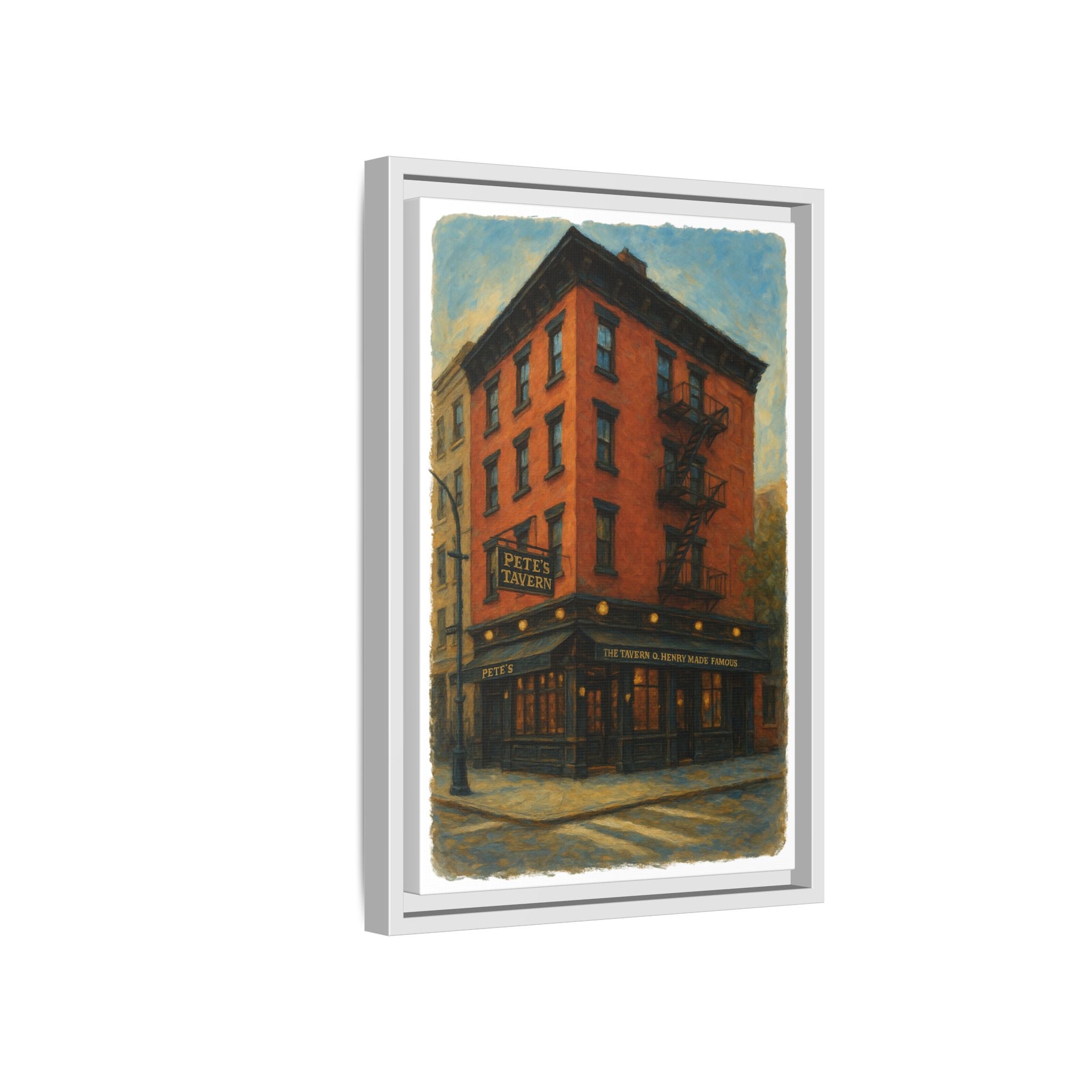 Pete's Tavern — Restaurant Print | Matte Canvas + Wooden Frame
