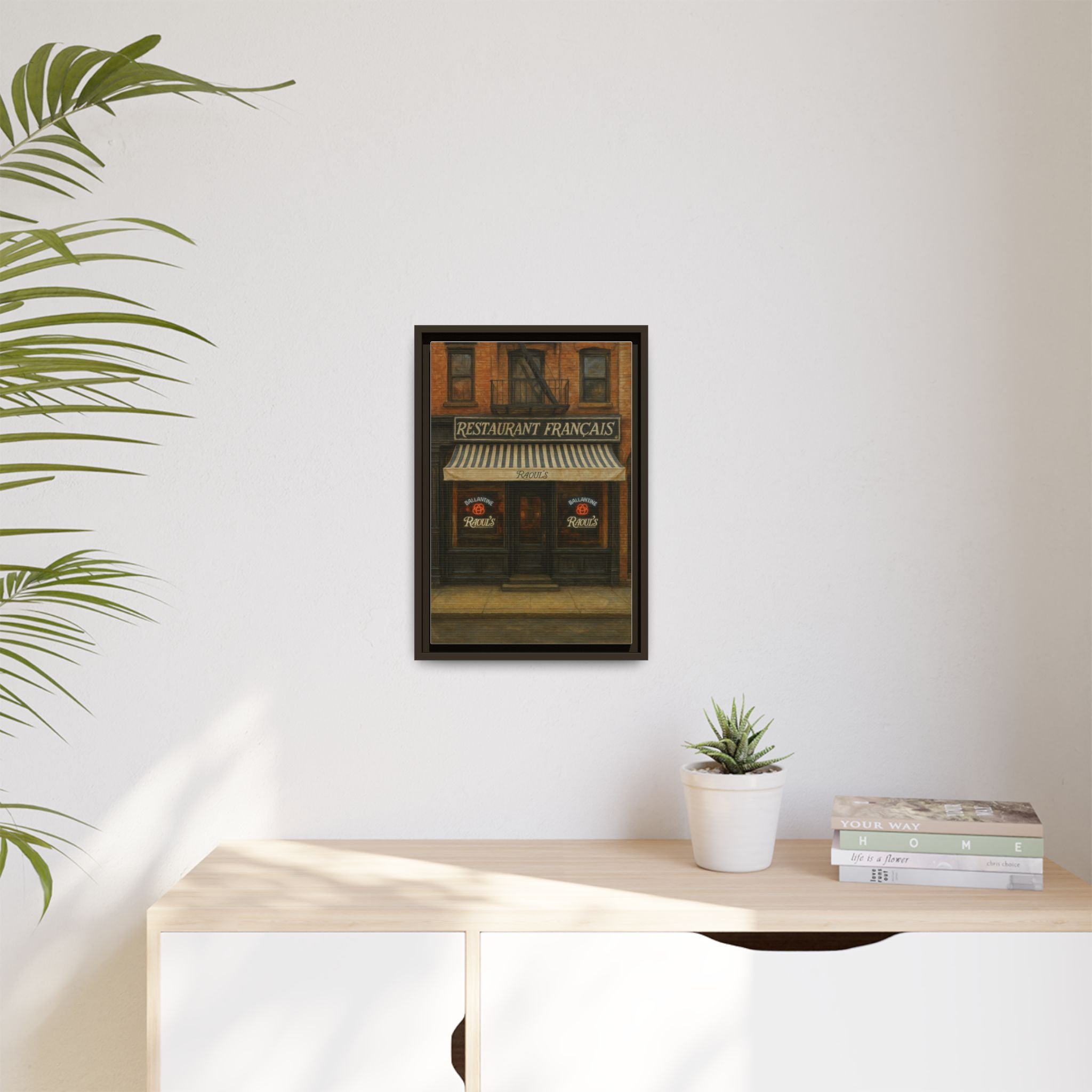 Raoul's Restaurant — Restaurant Print | Matte Canvas + Wooden Frame