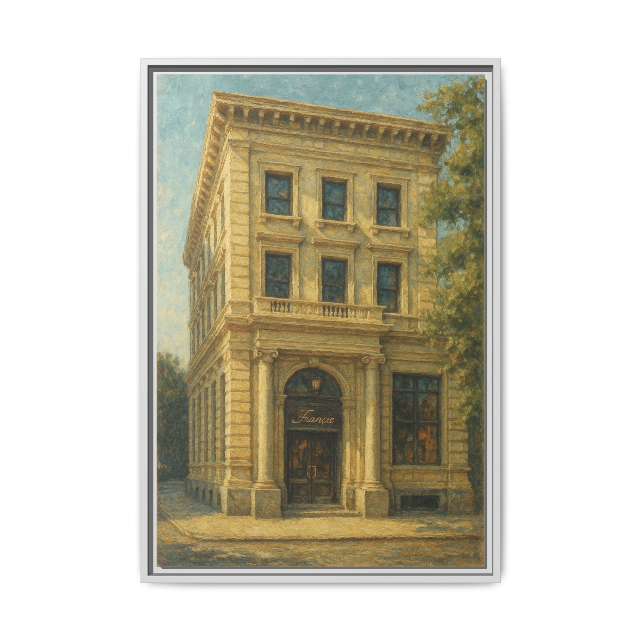 Francie — Restaurant Print | Matte Canvas + Wooden Frame