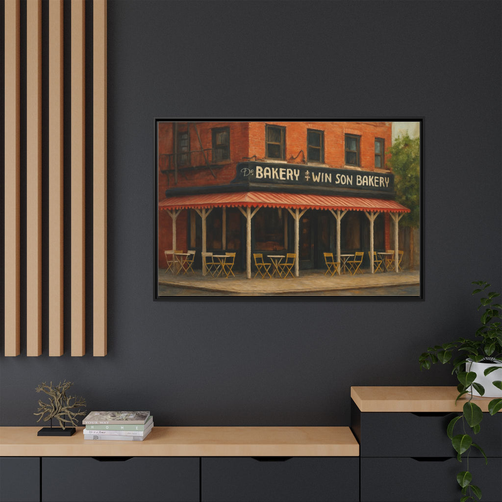 Win Son Bakery — Restaurant Print | Matte Canvas + Wooden Frame