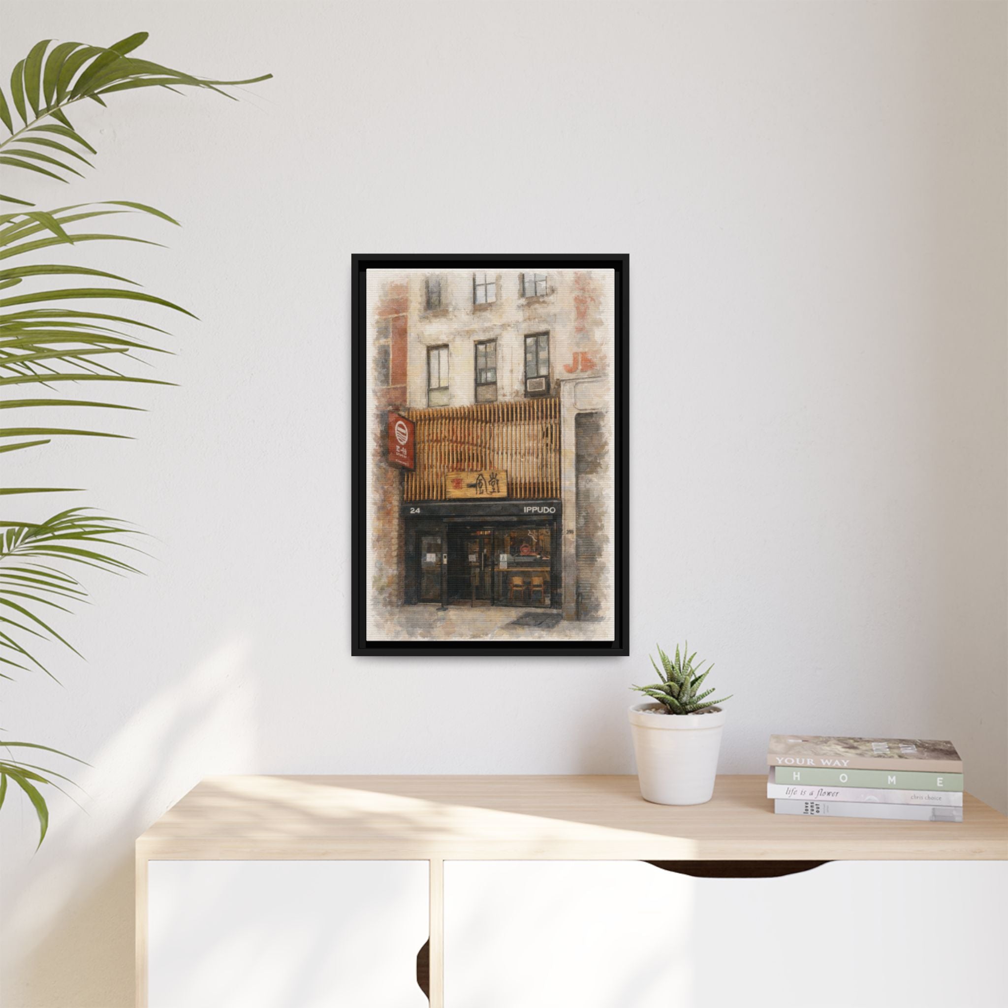 Ippudo NYC restaurant print framed canvas wall art
