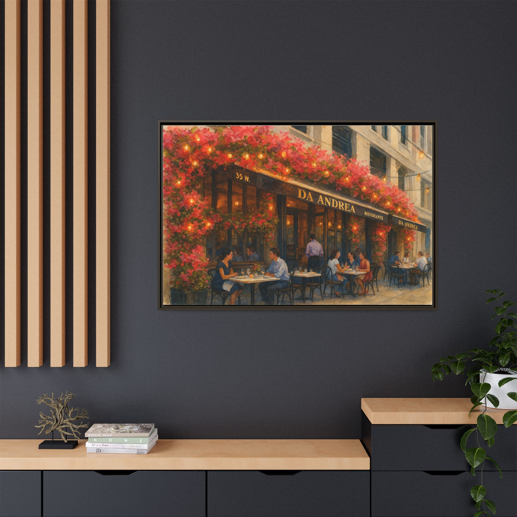 Da Andrea — Restaurant Print | Matte Canvas + Wooden Frame