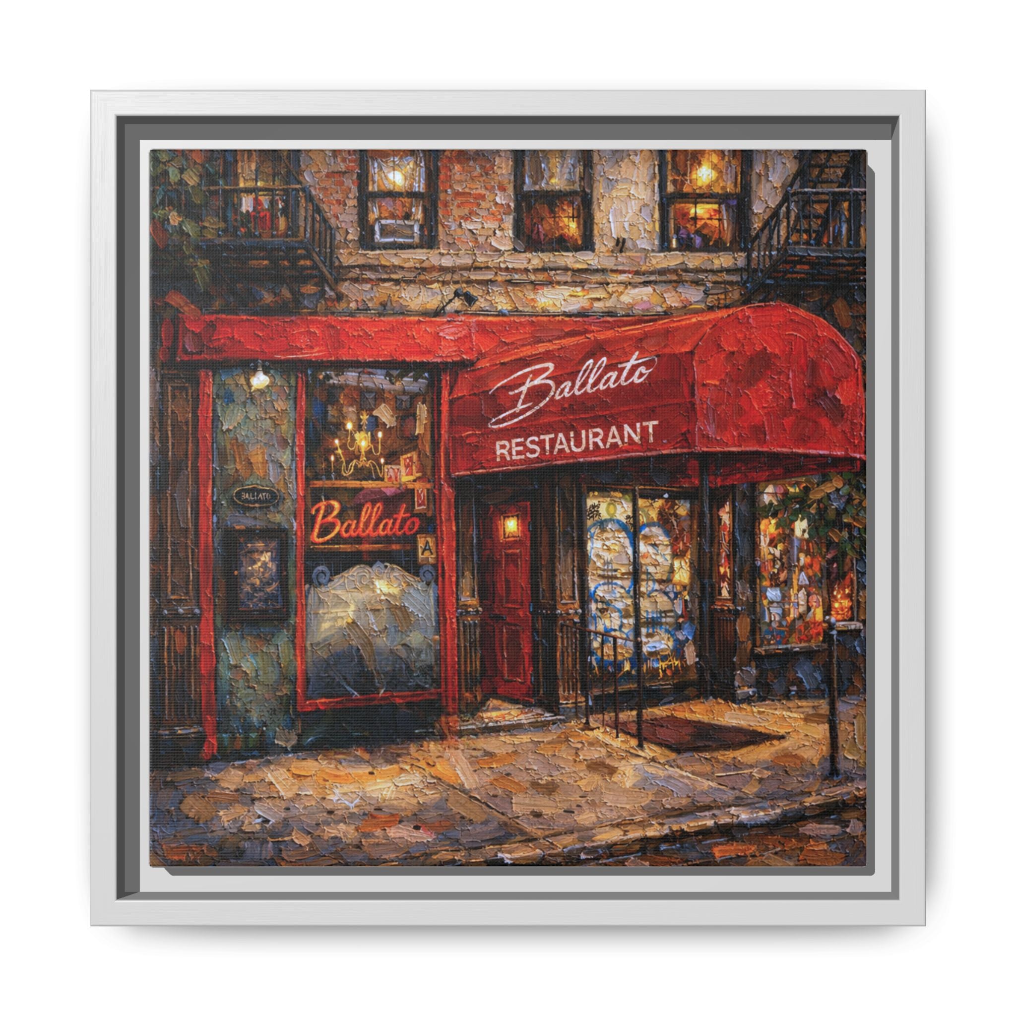 Emilio's Ballato — Restaurant Print | Matte Canvas + Wooden Frame