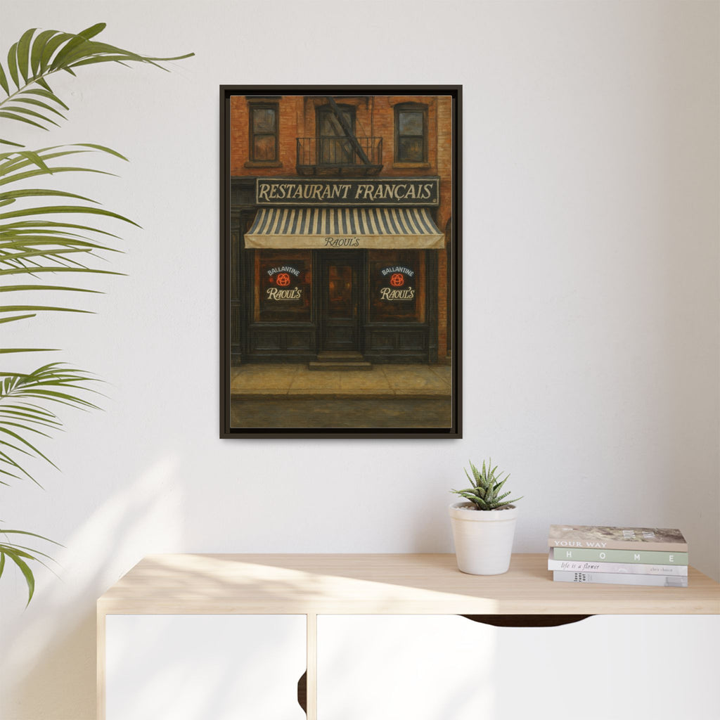 Raoul's Restaurant — Restaurant Print | Matte Canvas + Wooden Frame