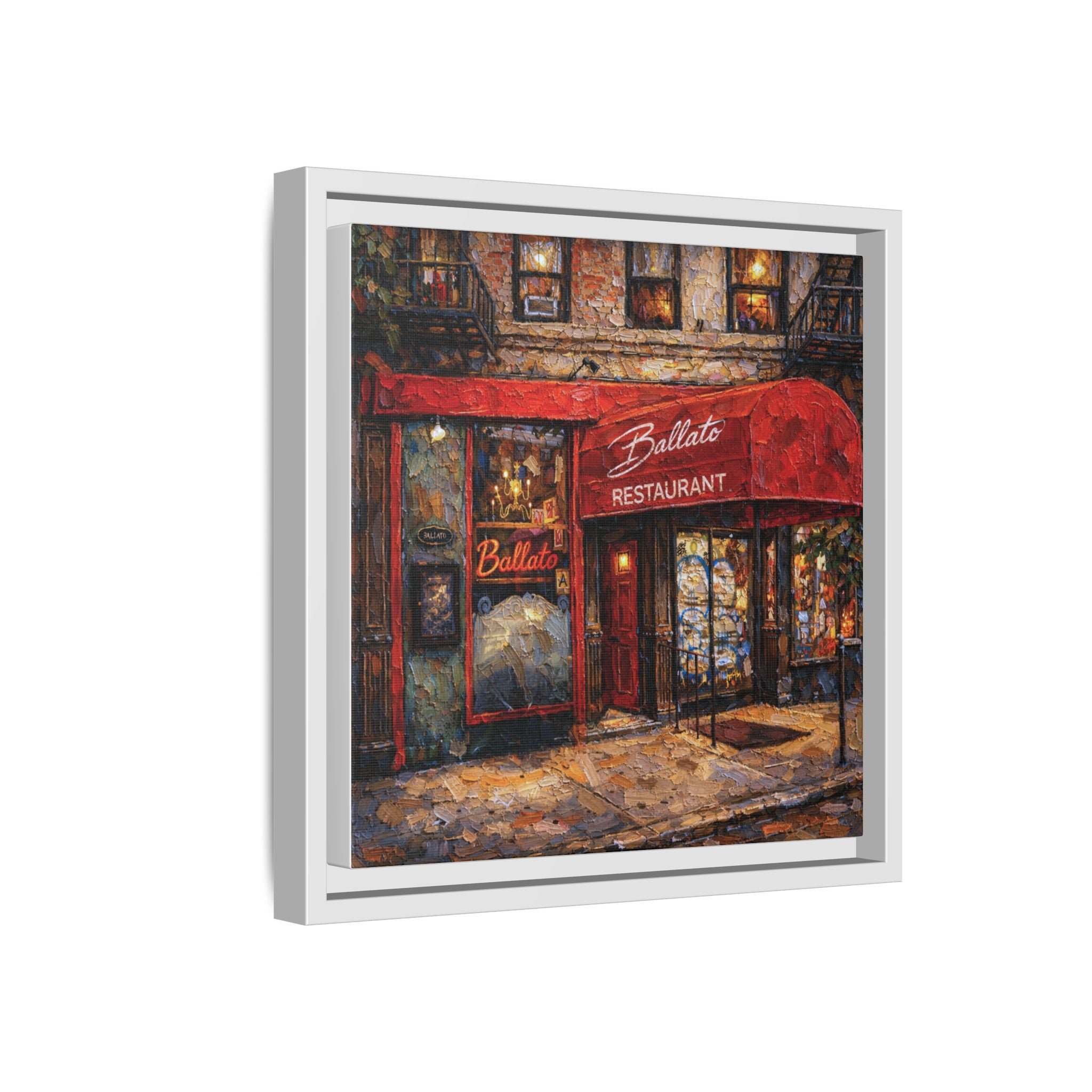 Emilio's Ballato — Restaurant Print | Matte Canvas + Wooden Frame