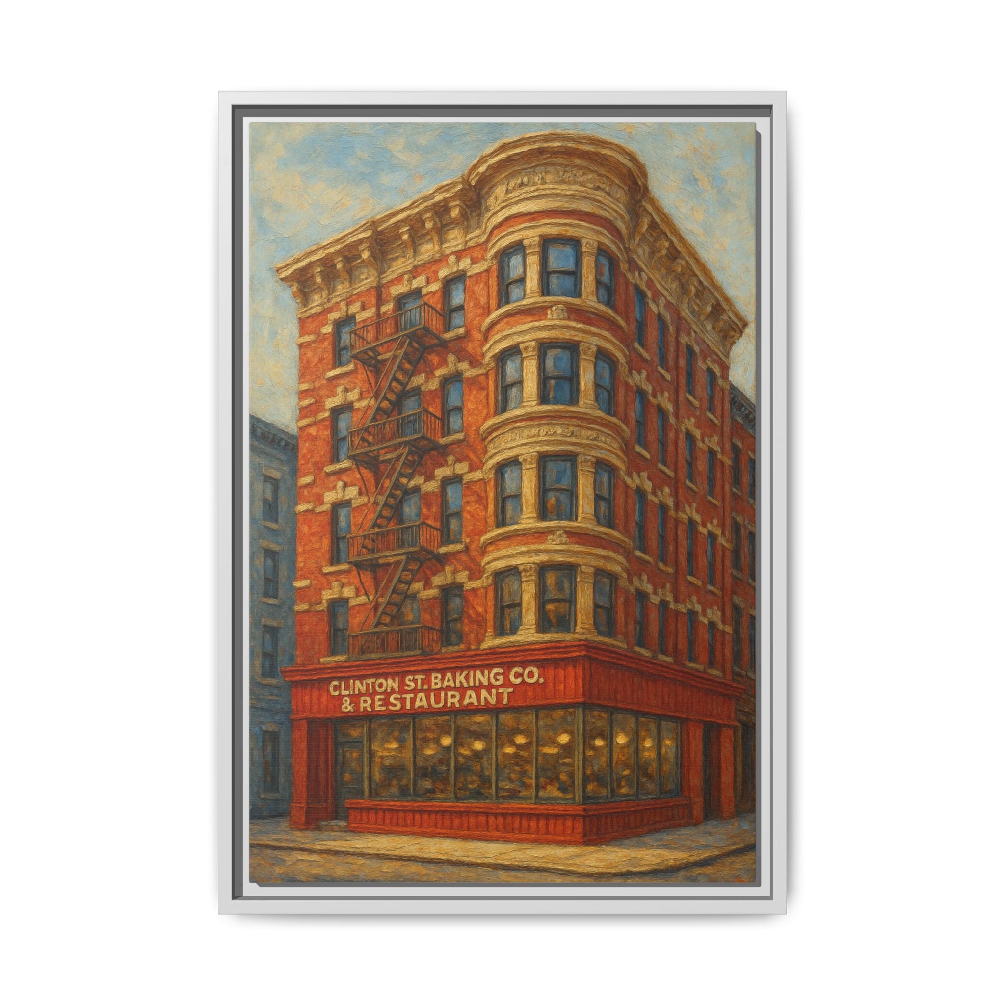 Clinton St. Baking Company — Restaurant Print | Matte Canvas + Wooden Frame