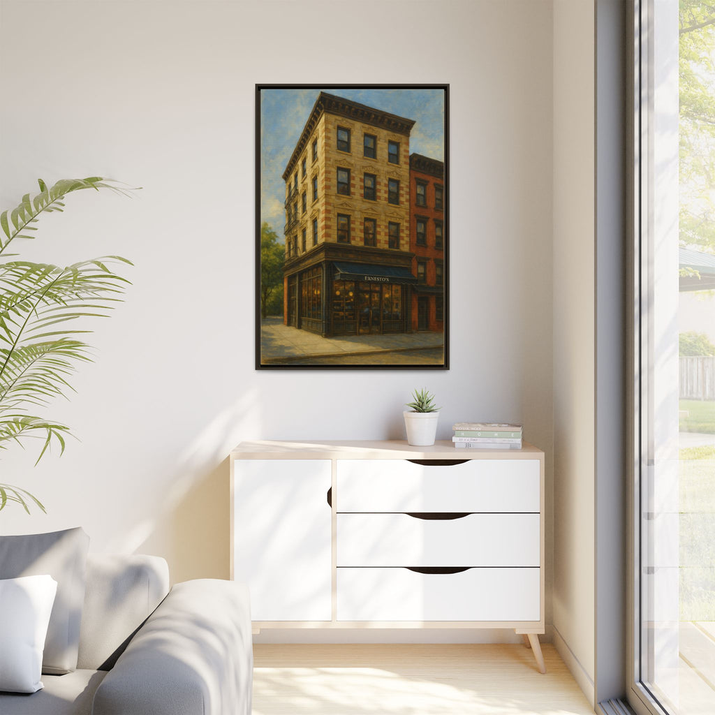 Ernesto's — Restaurant Print | Matte Canvas + Wooden Frame