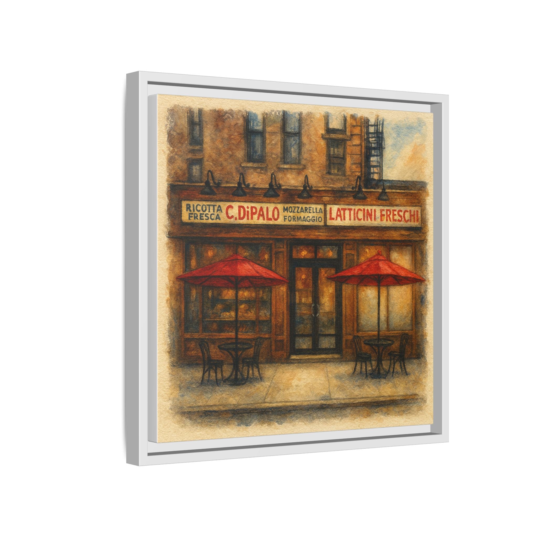 C Di Palo Manhattan restaurant print framed canvas artwork