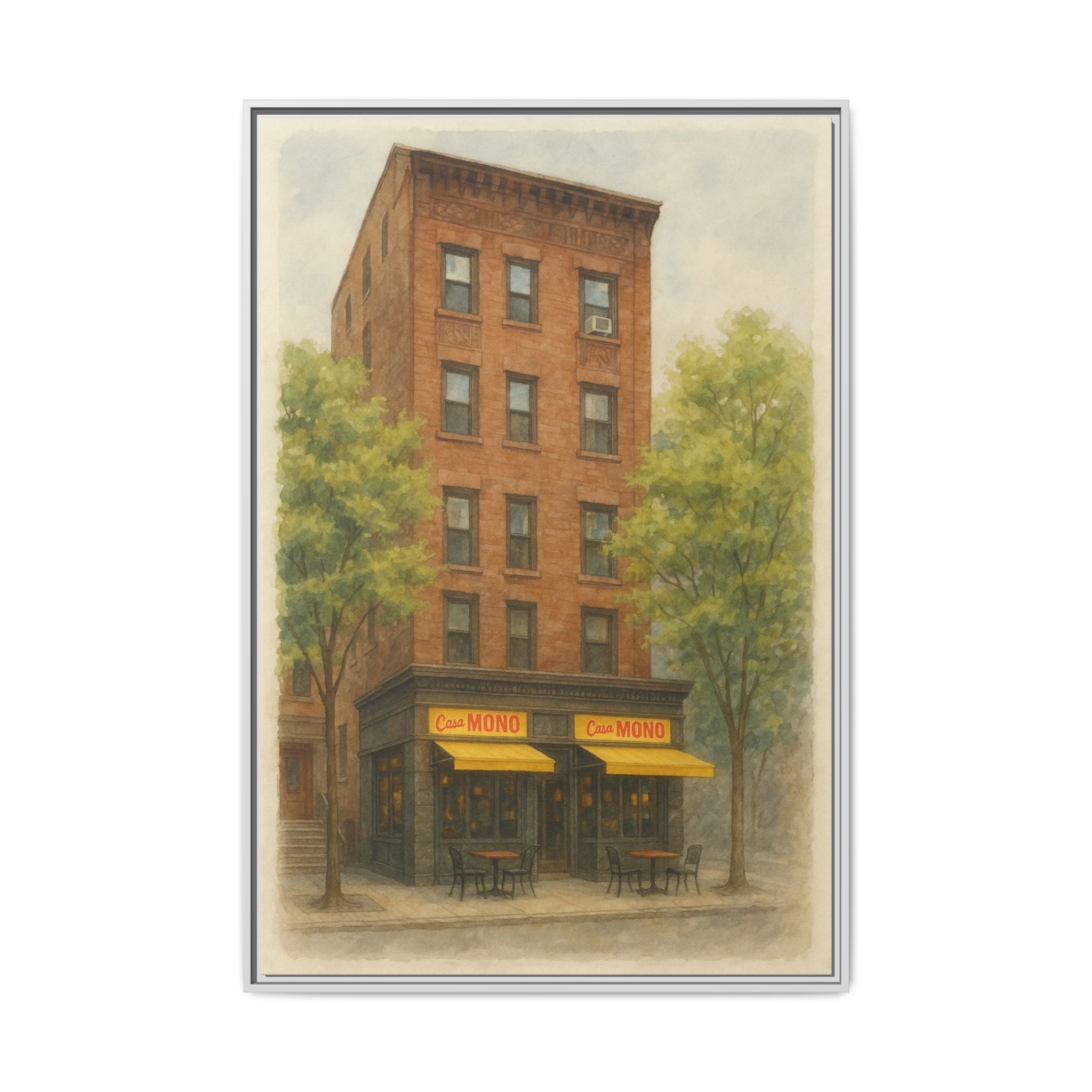 Casa Mono — Restaurant Print | Matte Canvas + Wooden Frame