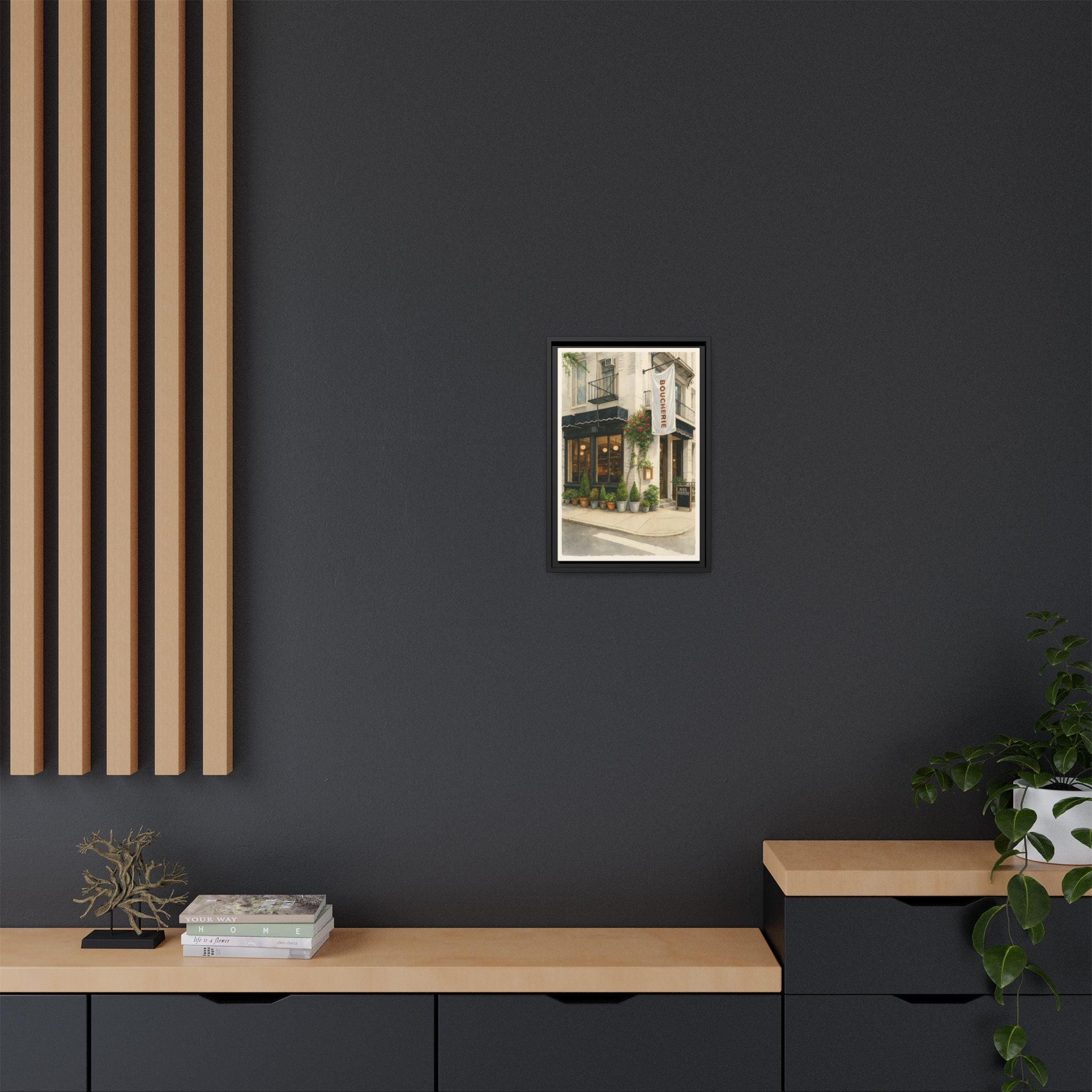 Petite Boucherie — Restaurant Print | Matte Canvas + Wooden Frame