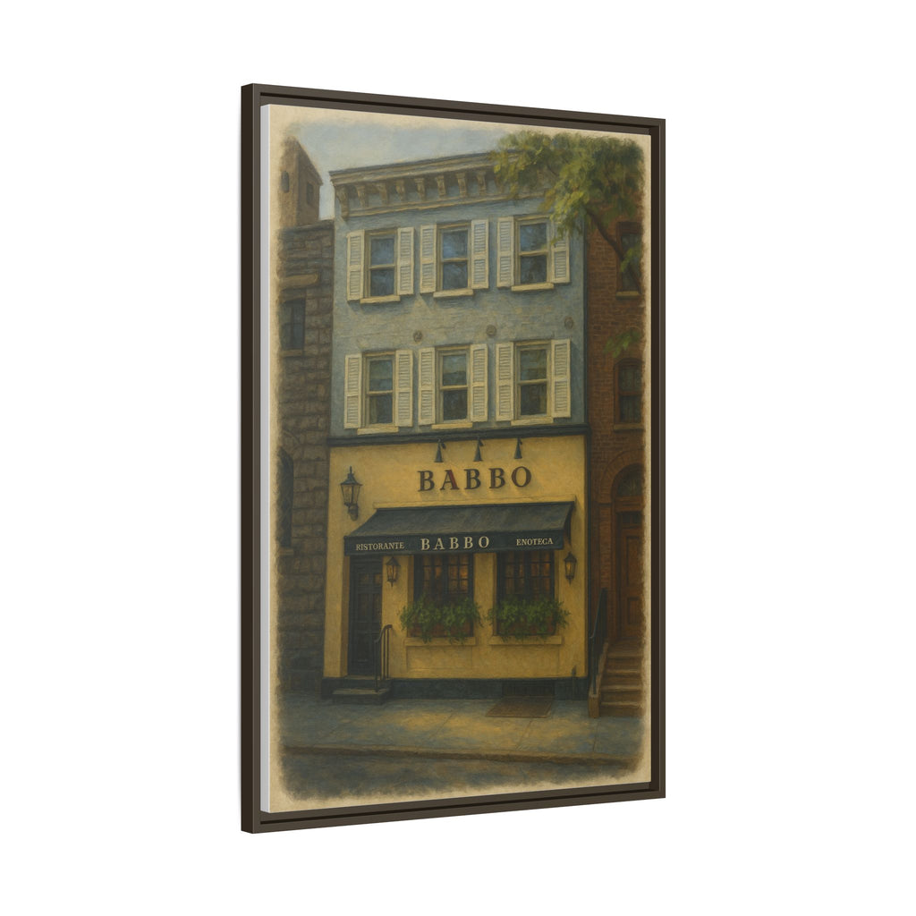 Babbo — Restaurant Print | Matte Canvas + Wooden Frame