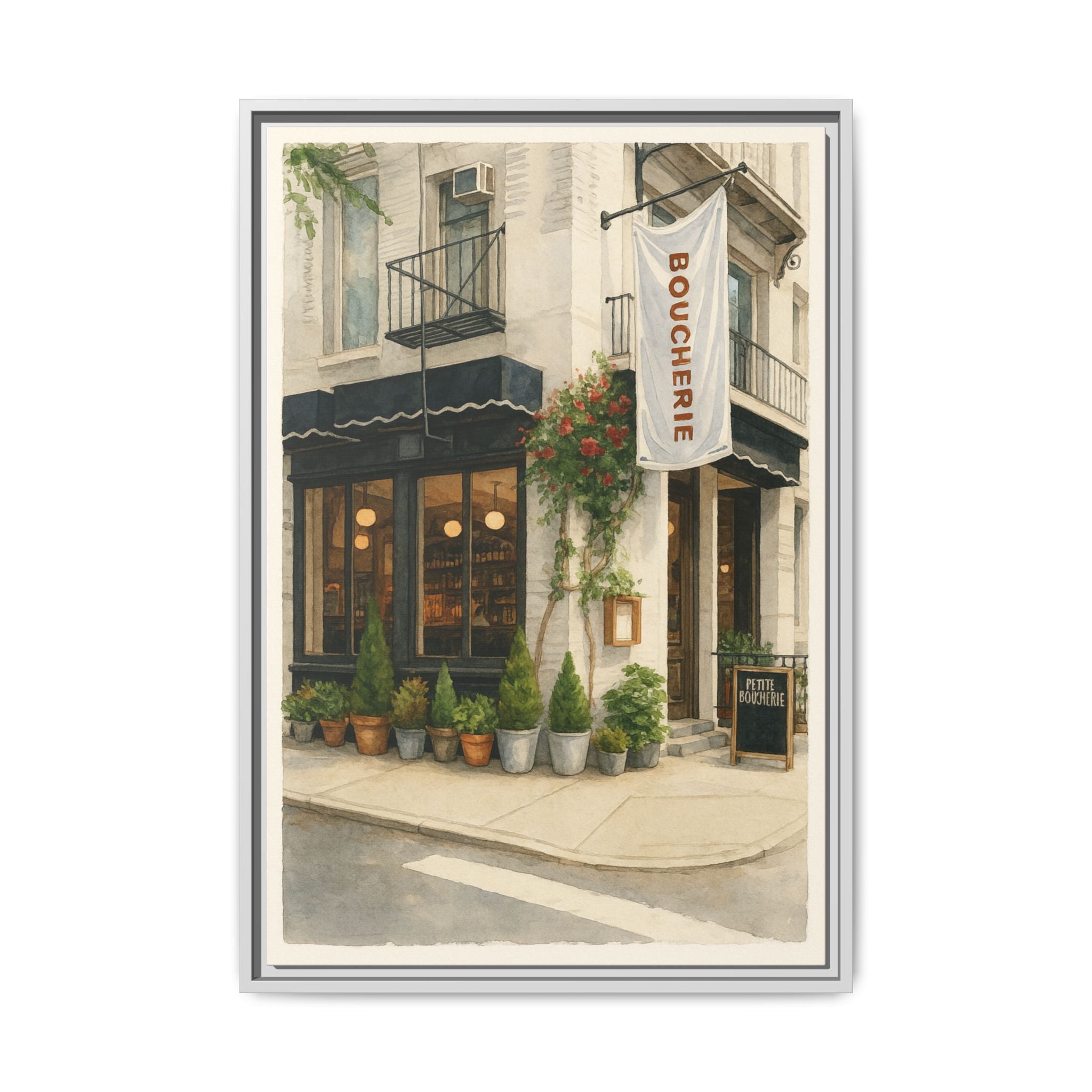 Petite Boucherie — Restaurant Print | Matte Canvas + Wooden Frame