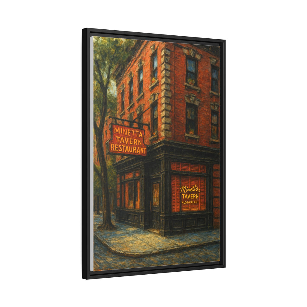 Minetta Tavern — Restaurant Print | Matte Canvas + Wooden Frame