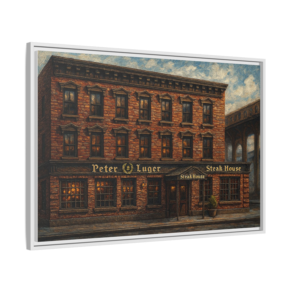Peter Luger Steakhouse — Restaurant Print | Matte Canvas + Wooden Frame