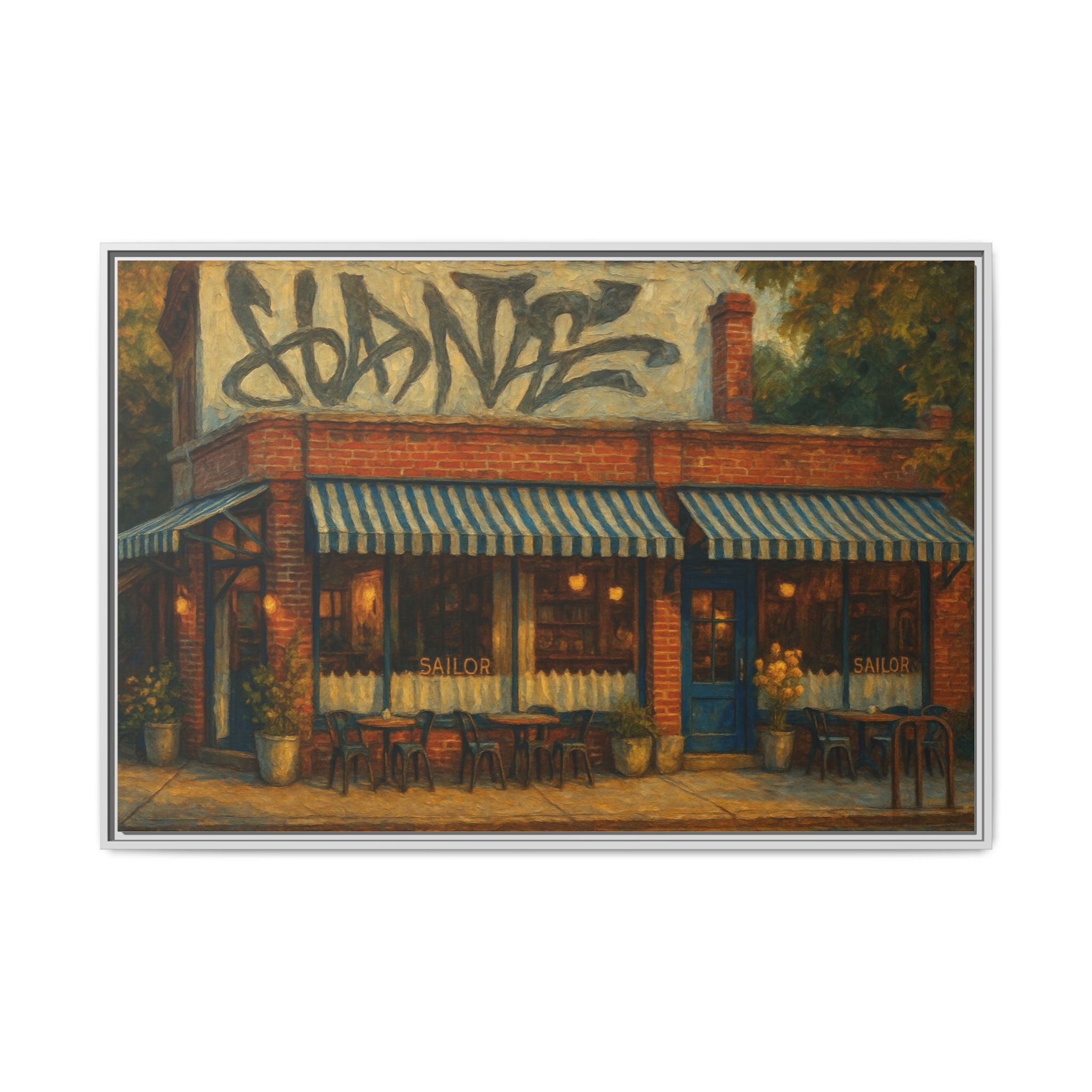Sailor — Restaurant Print | Matte Canvas + Wooden Frame