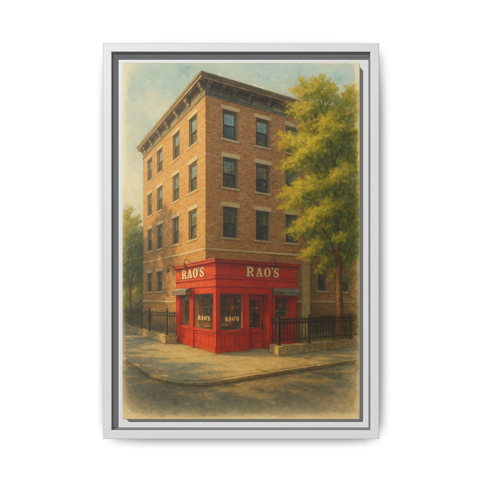 Rao's — Restaurant Print | Matte Canvas + Wooden Frame