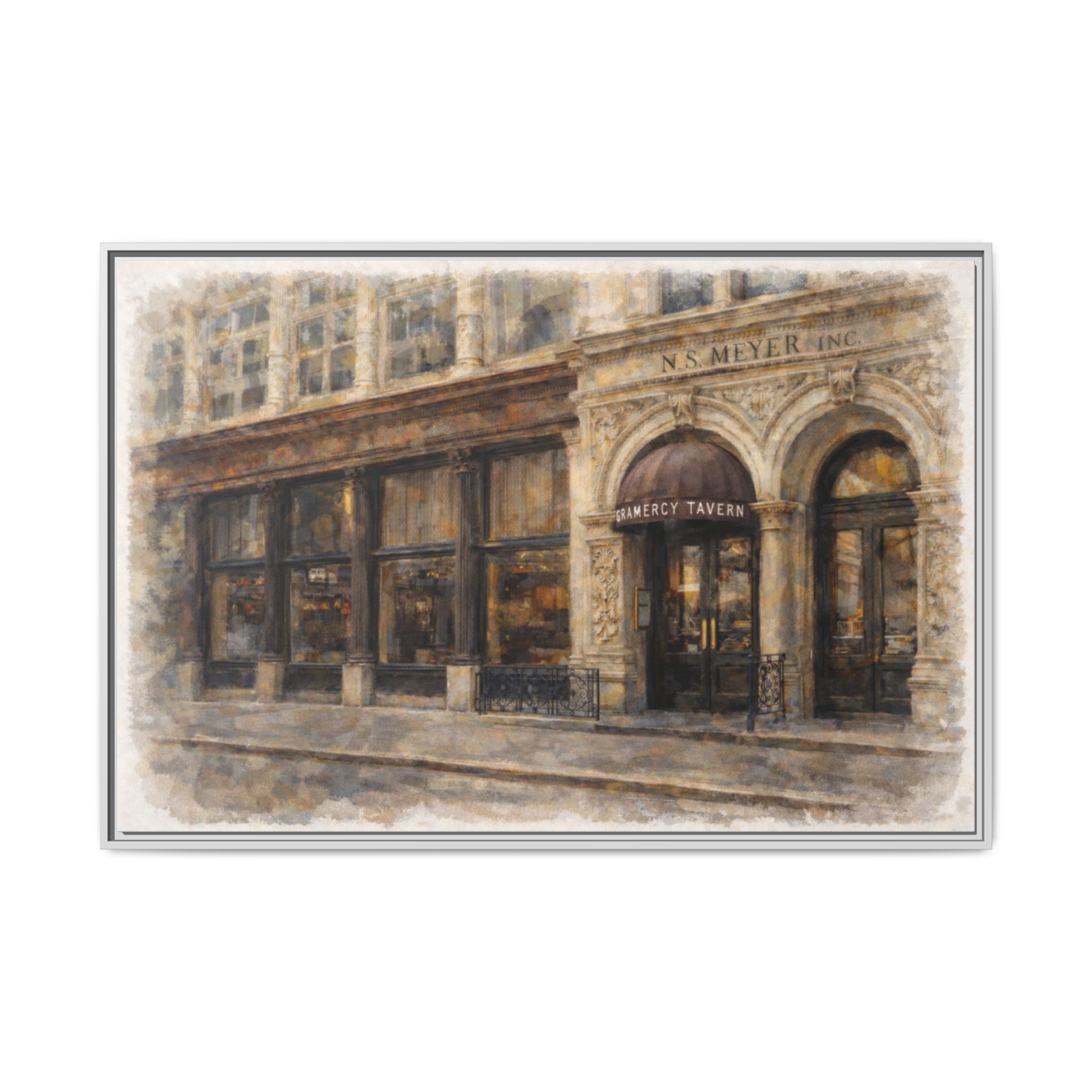 Gramercy Tavern — Restaurant Print | Matte Canvas + Wooden Frame