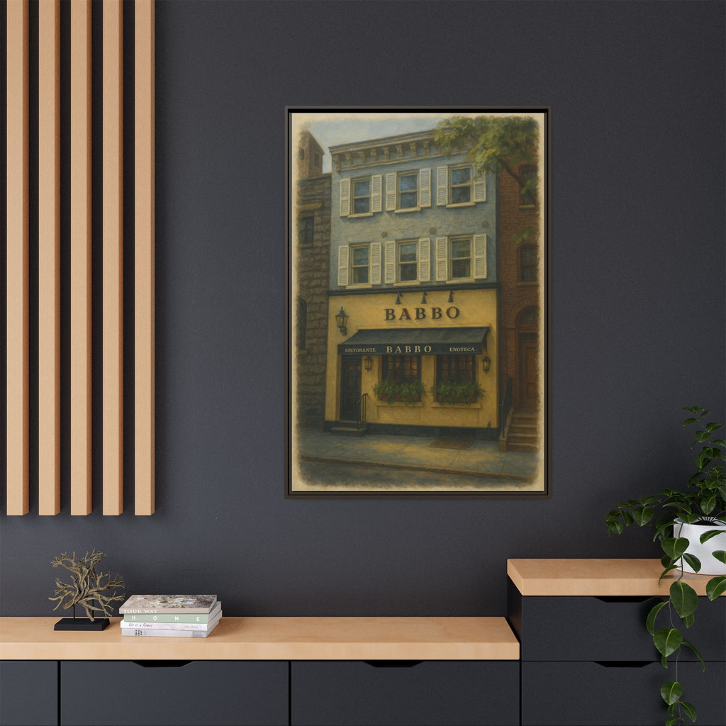Babbo — Restaurant Print | Matte Canvas + Wooden Frame