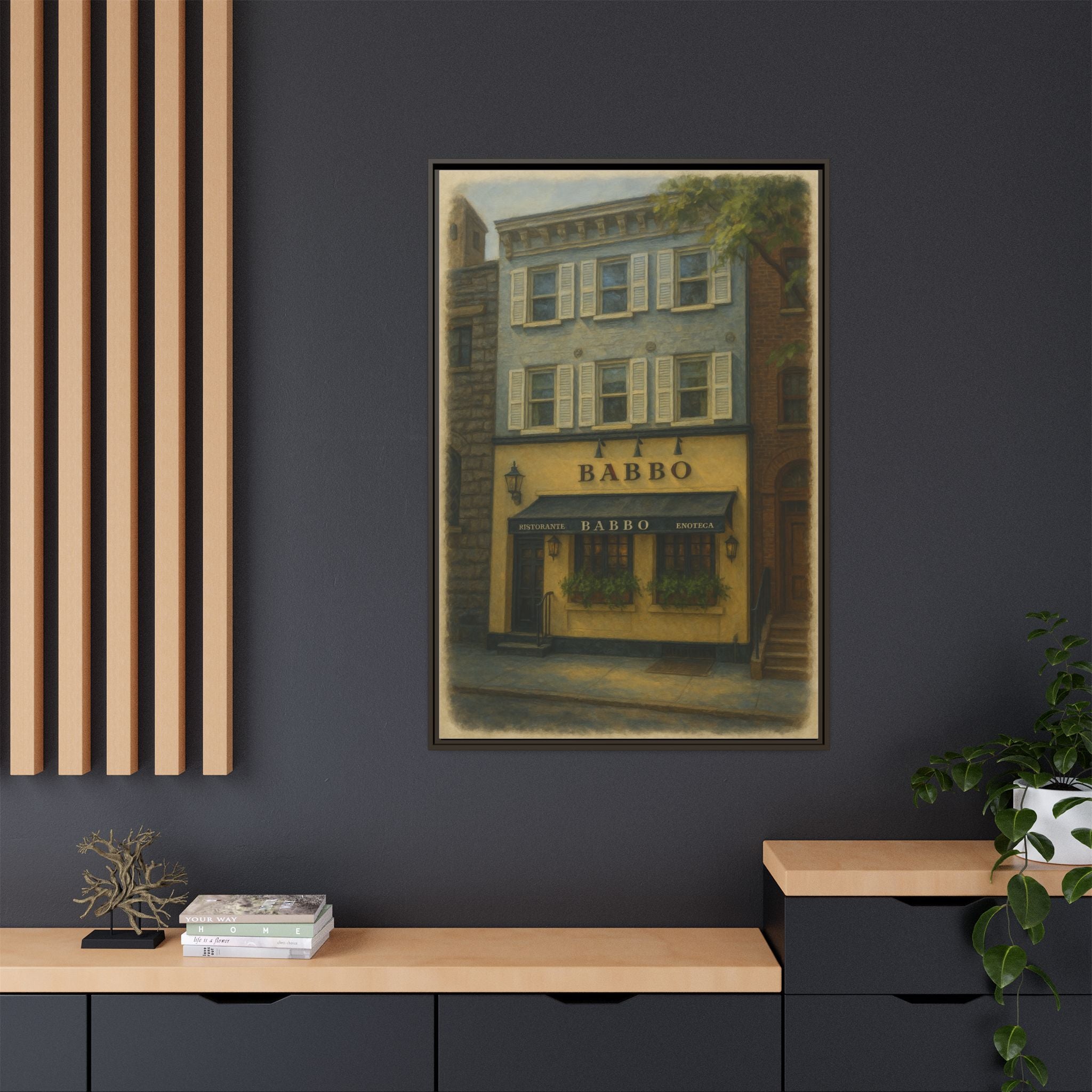 Babbo — Restaurant Print | Matte Canvas + Wooden Frame