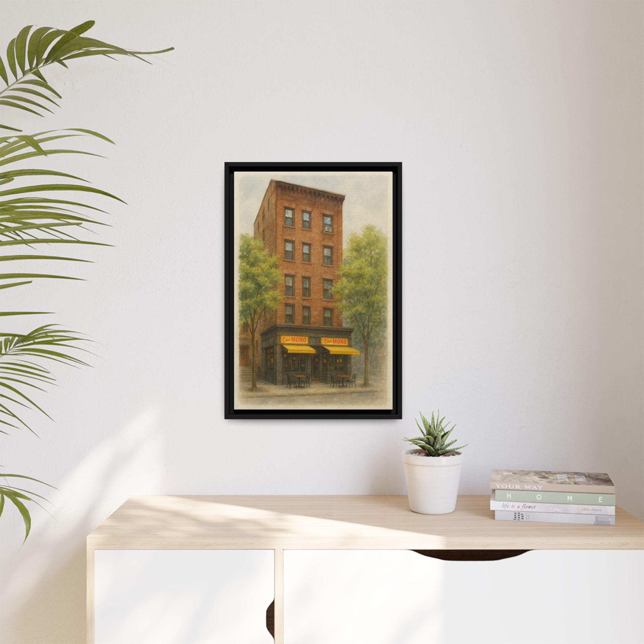 Casa Mono — Restaurant Print | Matte Canvas + Wooden Frame