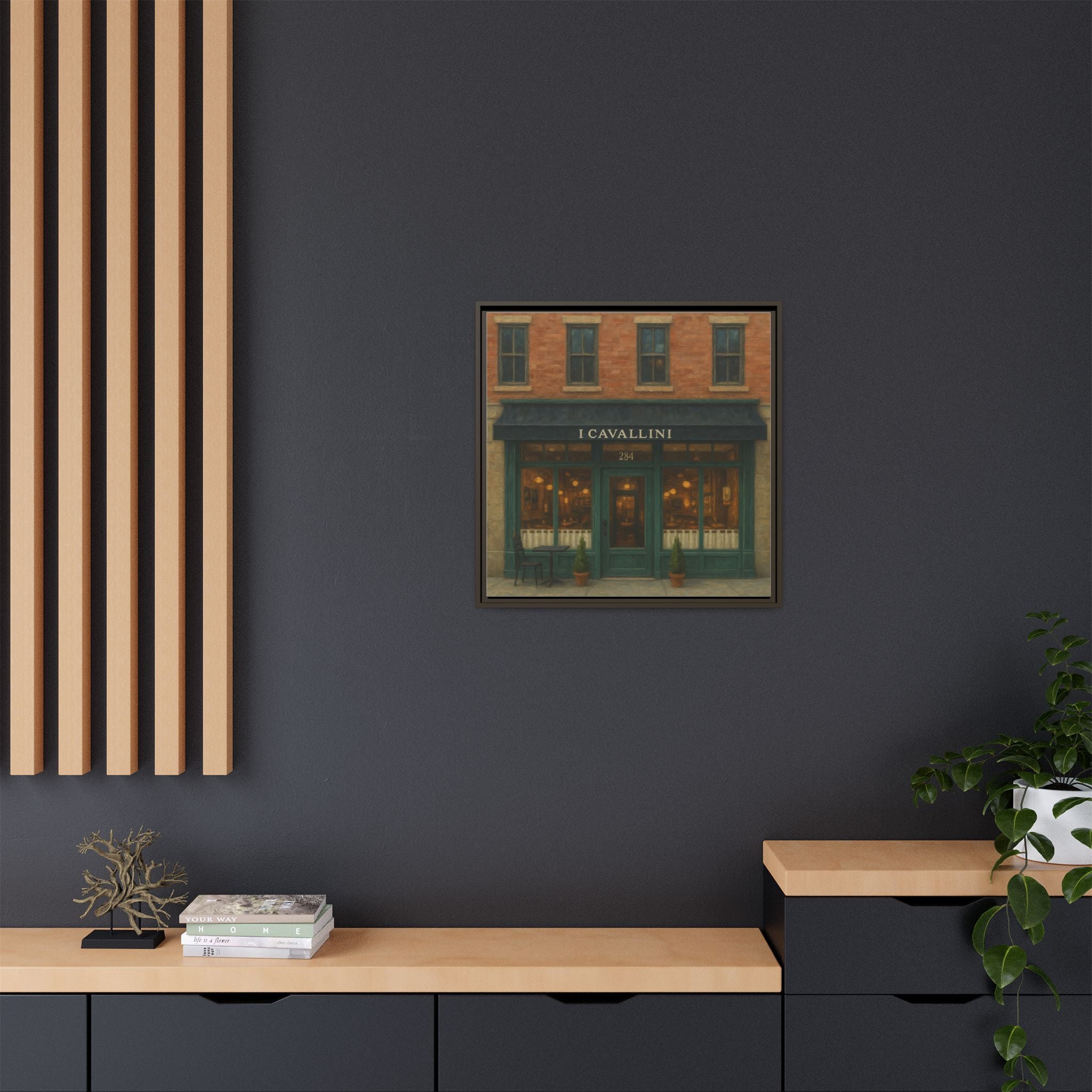 I Cavallini — Restaurant Print | Matte Canvas + Wooden Frame