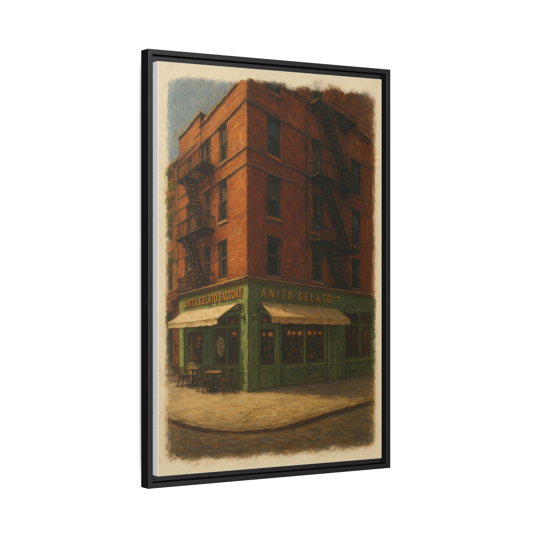 Anita Gelato — Restaurant Print | Matte Canvas + Wooden Frame
