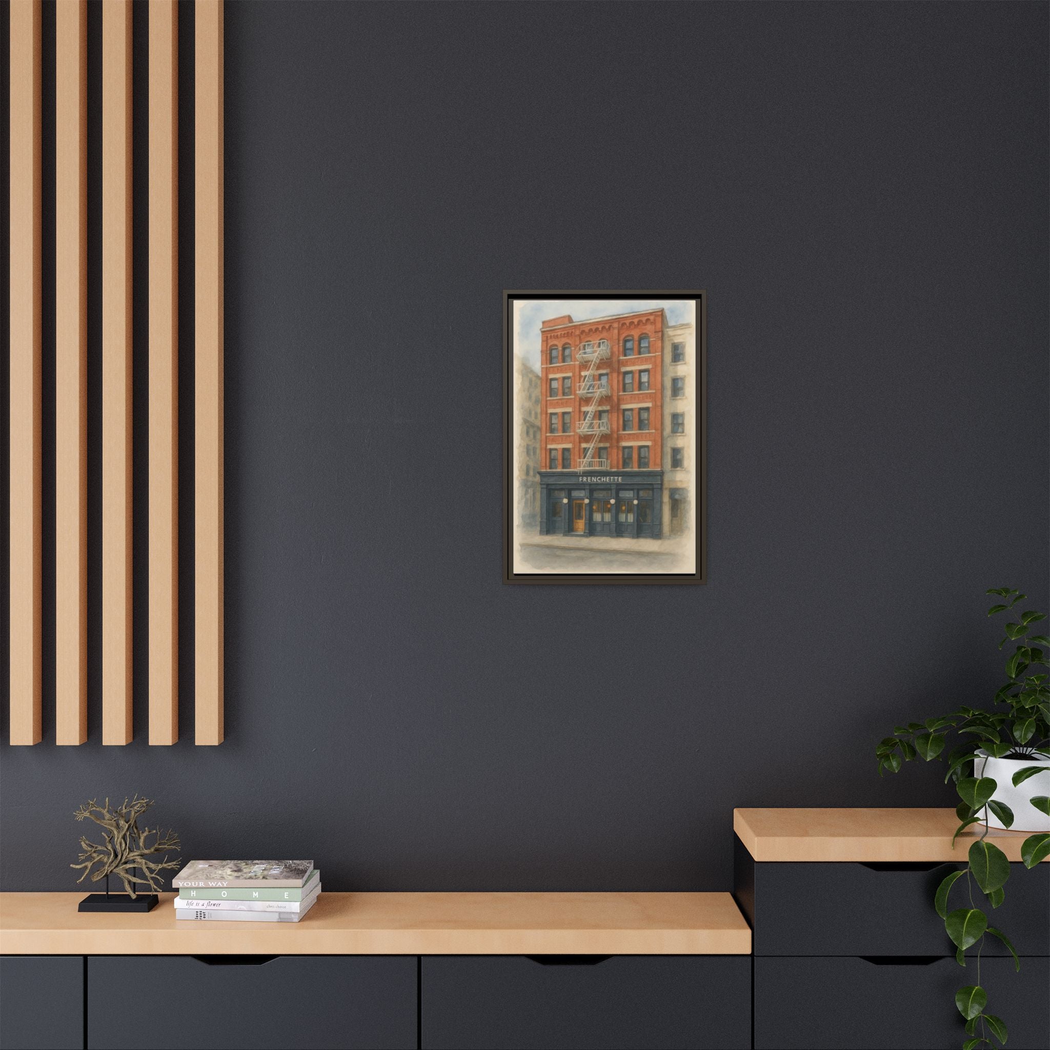 Frenchette Restaurant — Restaurant Print | Matte Canvas + Wooden Frame