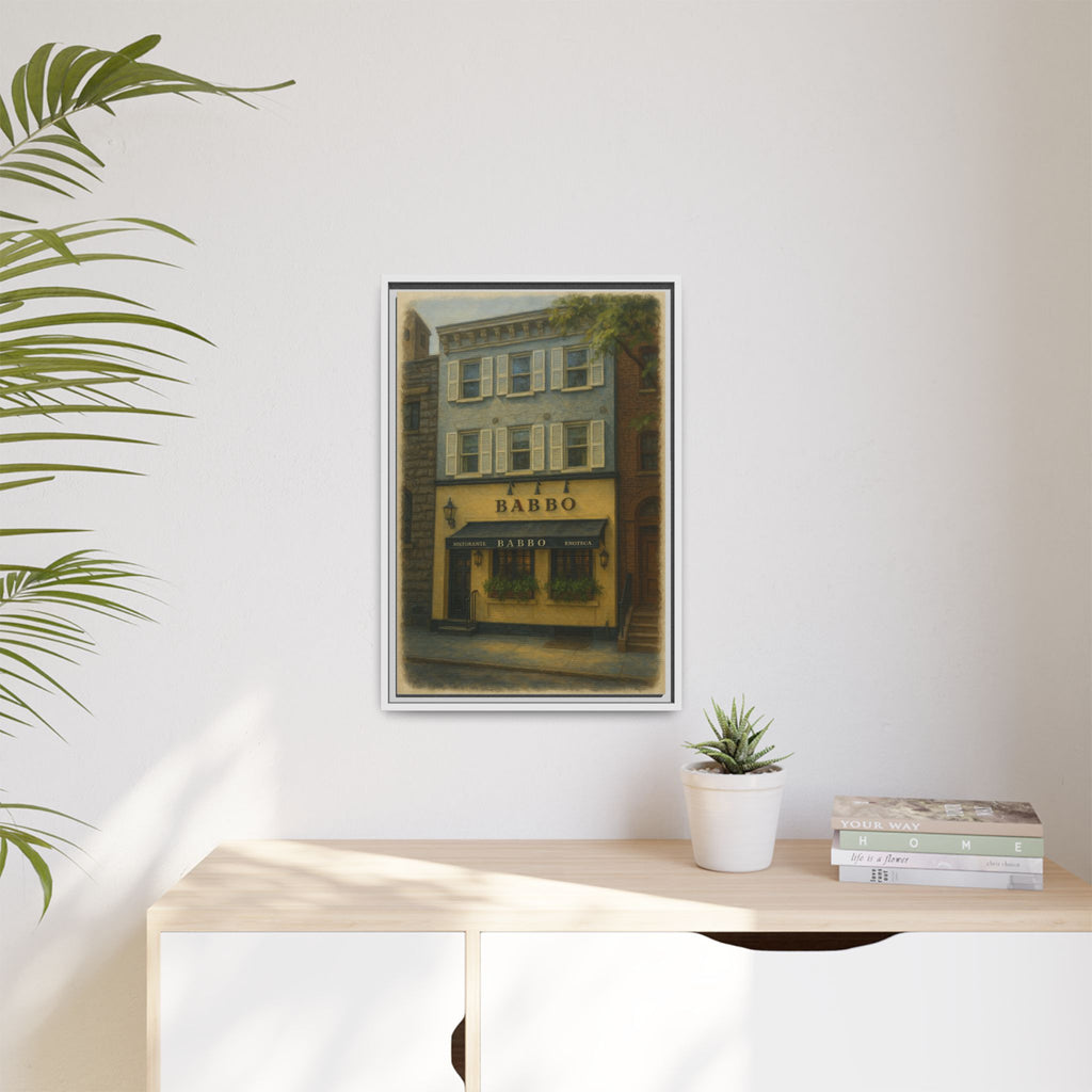Babbo — Restaurant Print | Matte Canvas + Wooden Frame