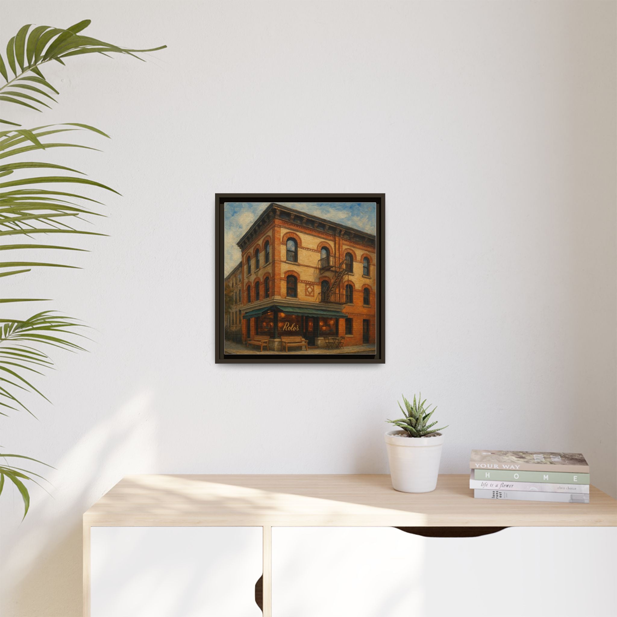 Rolo's — Restaurant Print | Matte Canvas + Wooden Frame