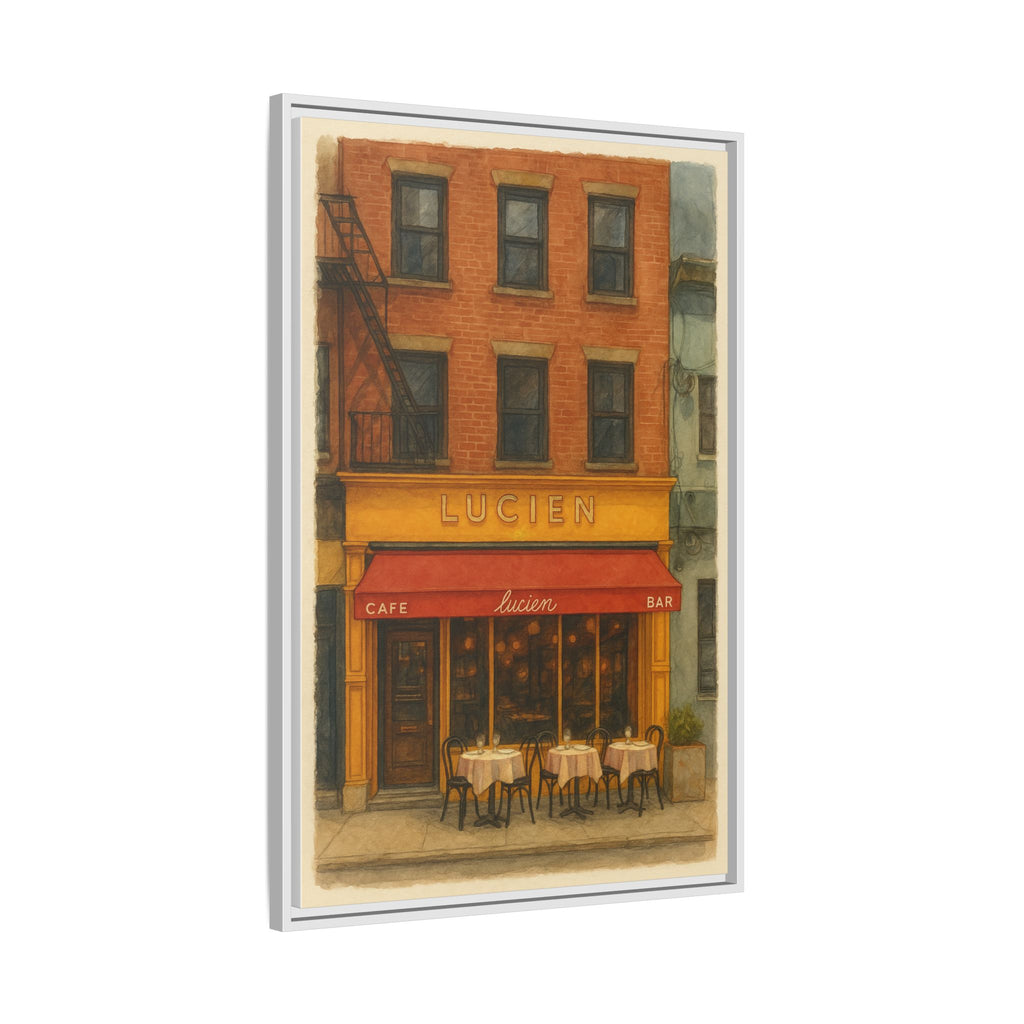 Lucien Restaurant — Restaurant Print | Matte Canvas + Wooden Frame