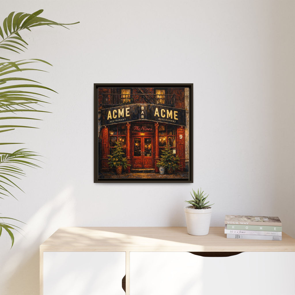 The Nines — Restaurant Print | Matte Canvas + Wooden Frame
