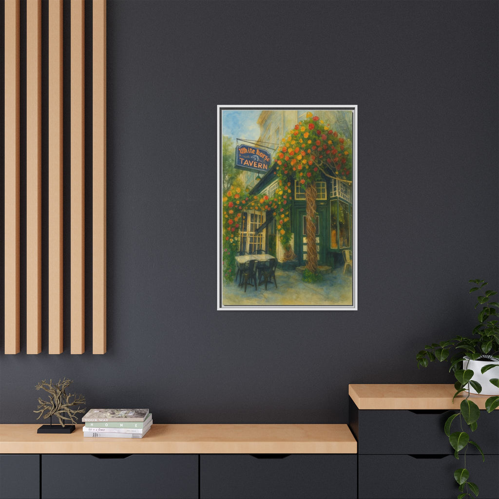 White Horse Tavern — Restaurant Print | Matte Canvas + Wooden Frame