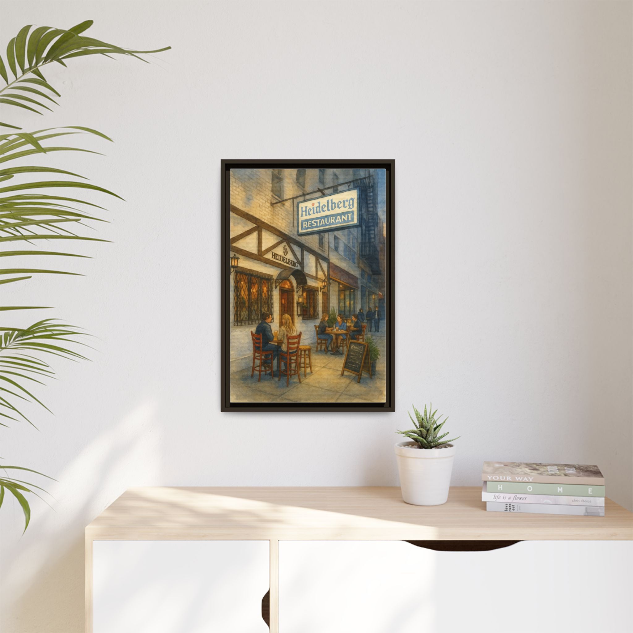 Heidelberg — Restaurant Print | Matte Canvas + Wooden Frame