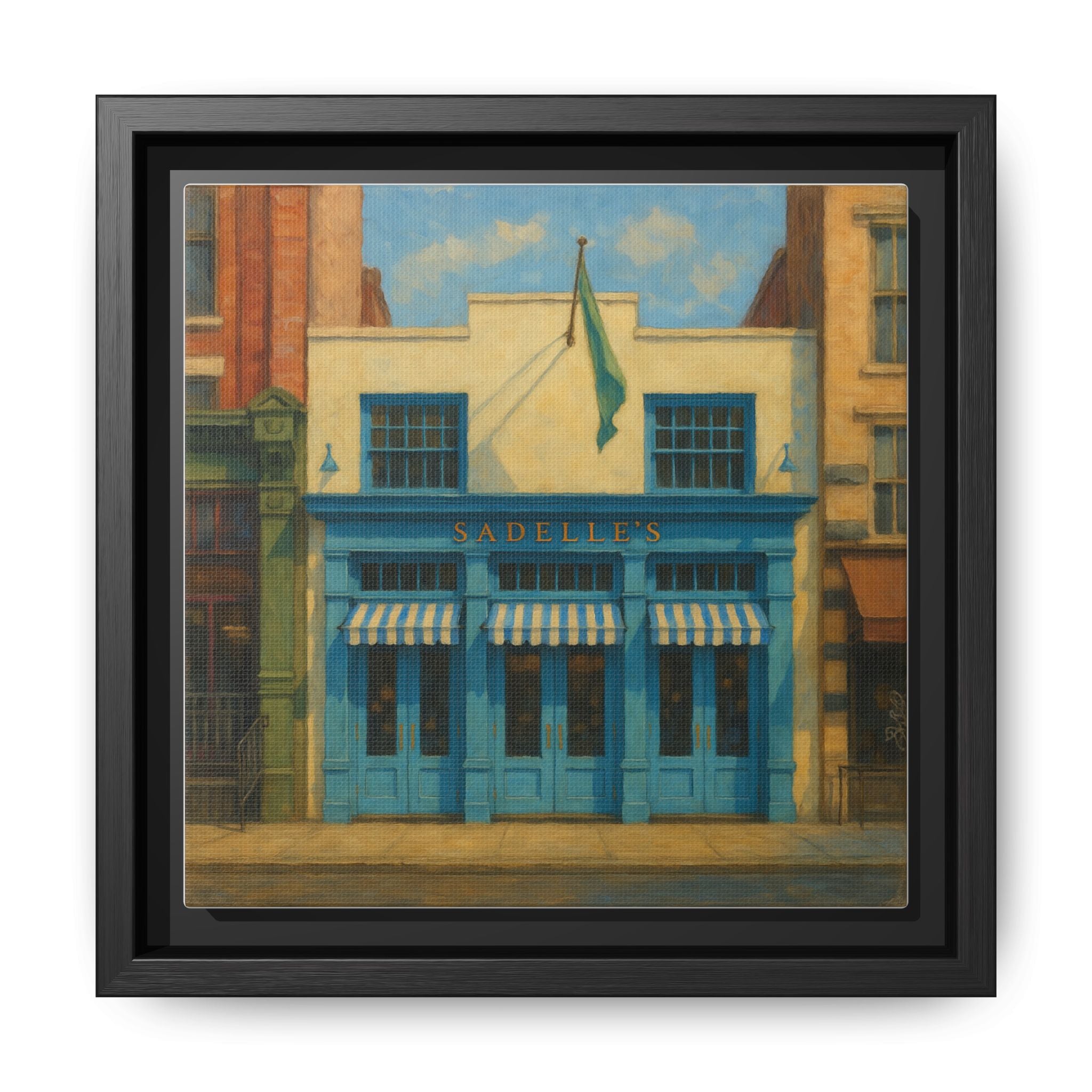 Sadelle's Restaurant — Restaurant Print | Matte Canvas + Wooden Frame