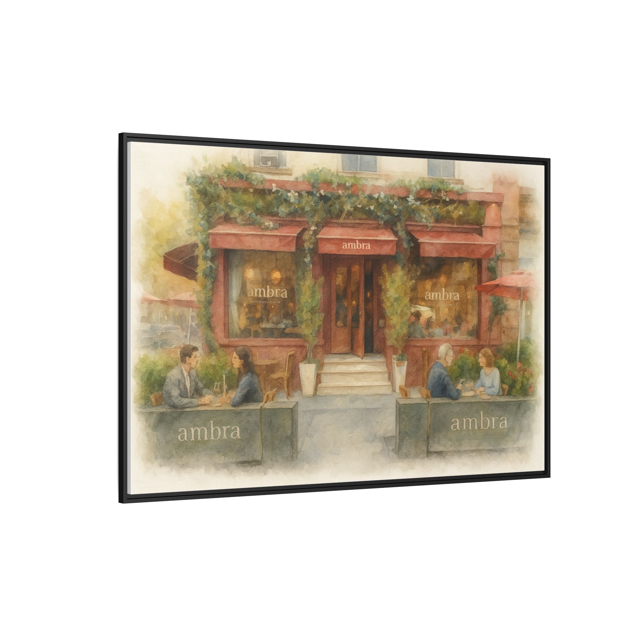 Ambra  — Restaurant Print | Matte Canvas + Wooden Frame