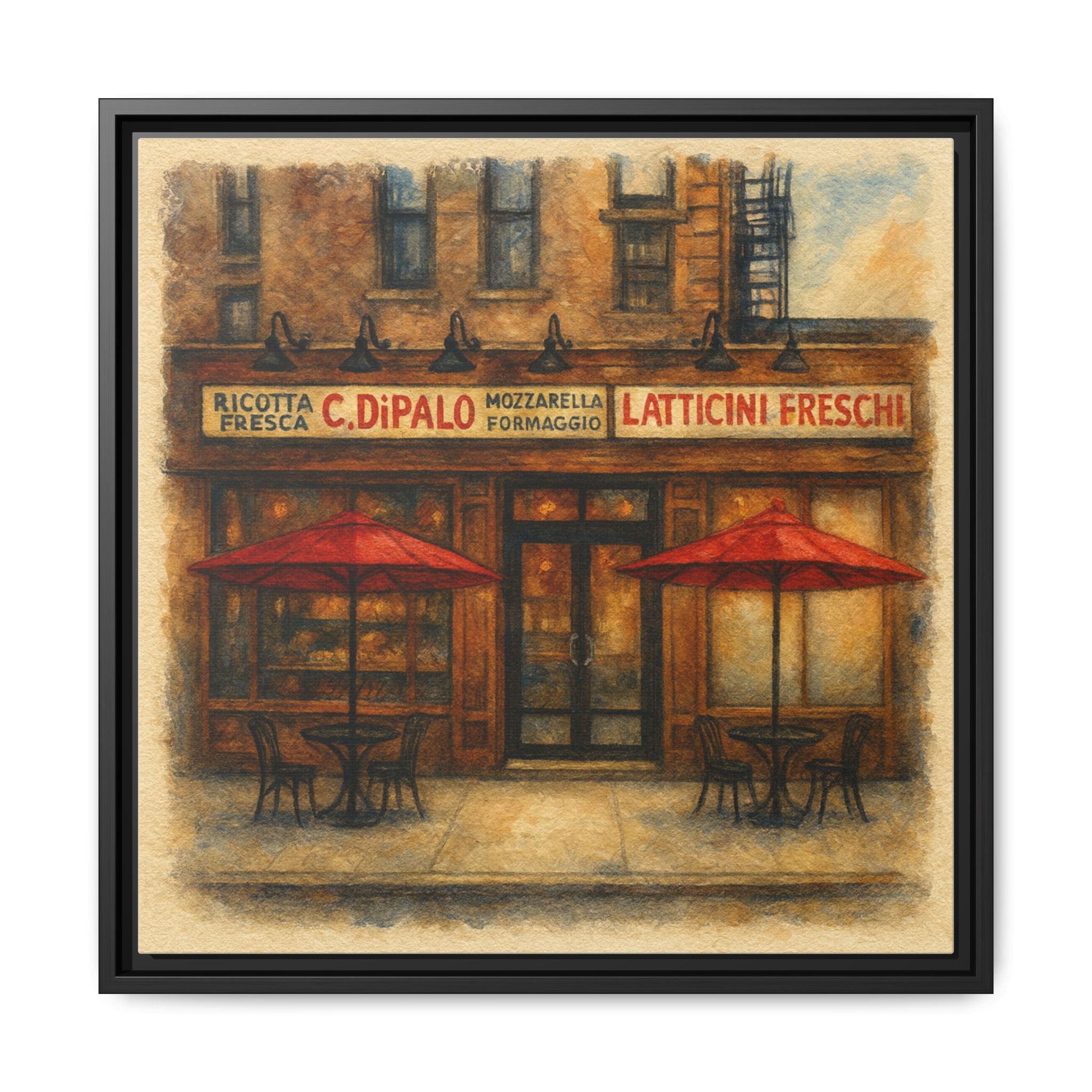 C Di Palo — Restaurant Print | Matte Canvas + Wooden Frame