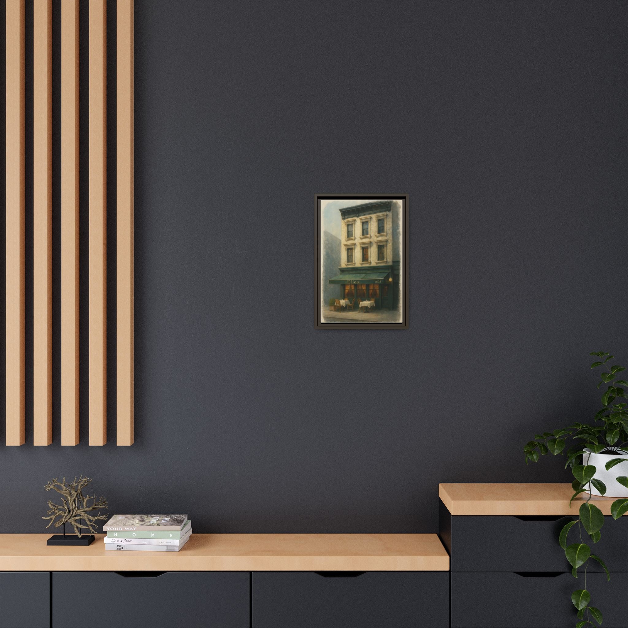 Elios Restaurant — Restaurant Print | Matte Canvas + Wooden Frame